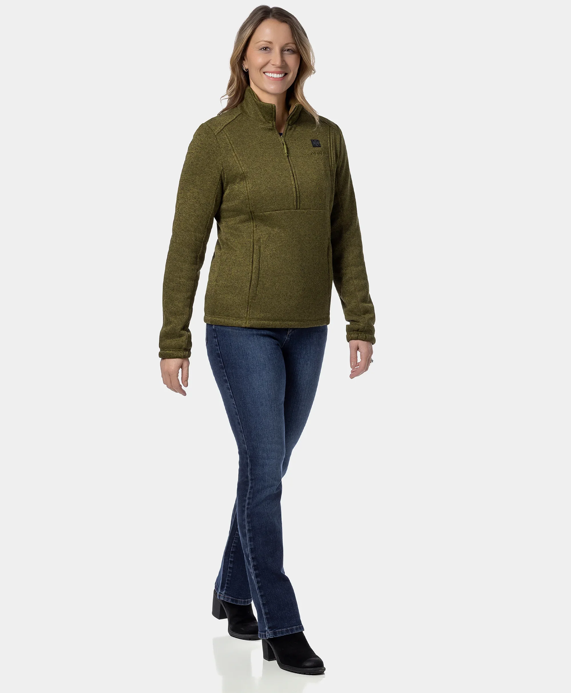 Augusta Women's 4-Zone Heated Sweater Fleece Qtr Zip Jacket (Apparel Only) - Image 16