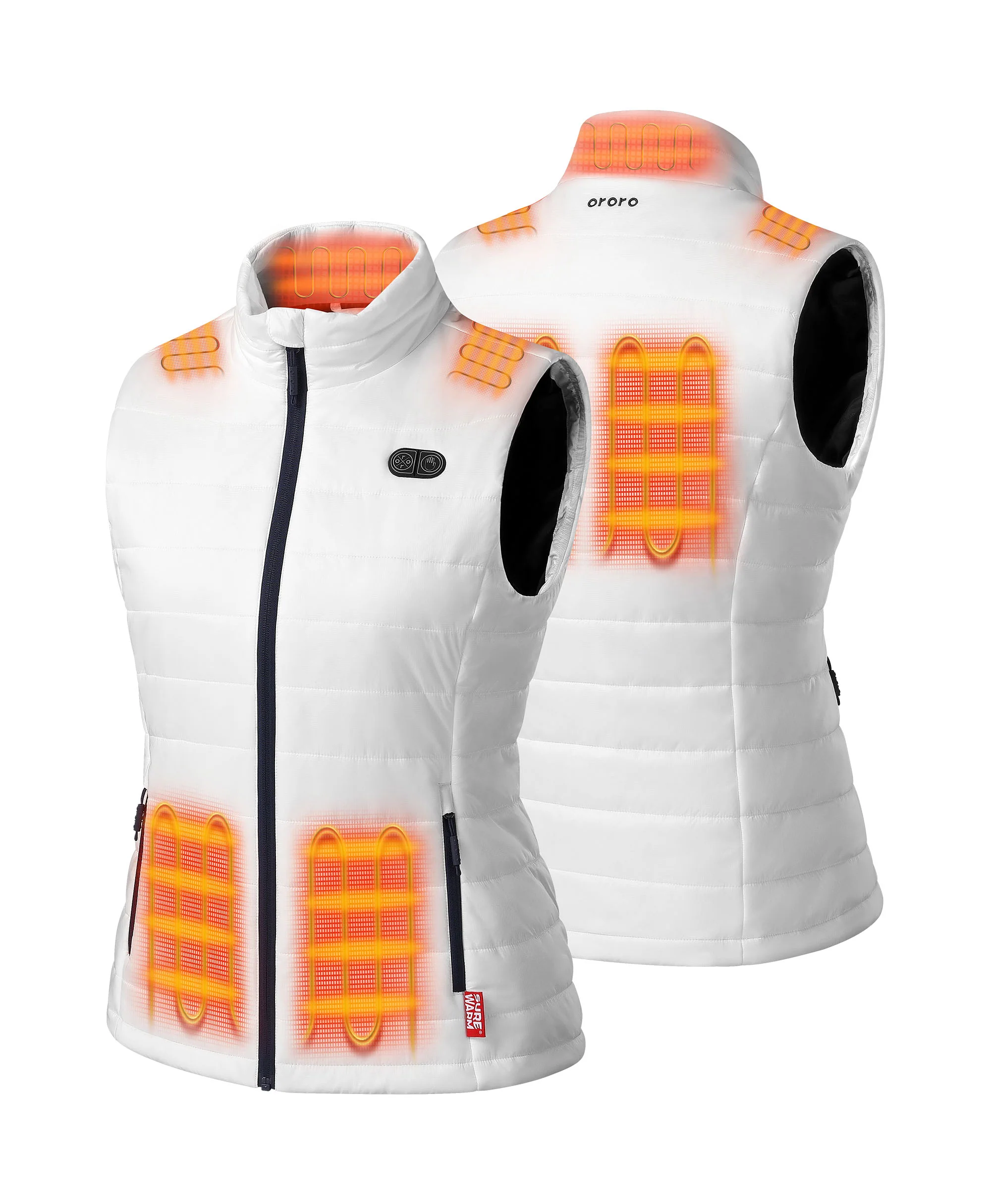 Bundle Deal - SureWarm® Women's 7-Zone Dual-Control Classic Pro Heated Vest & Extra PD 5K Battery - Image 17