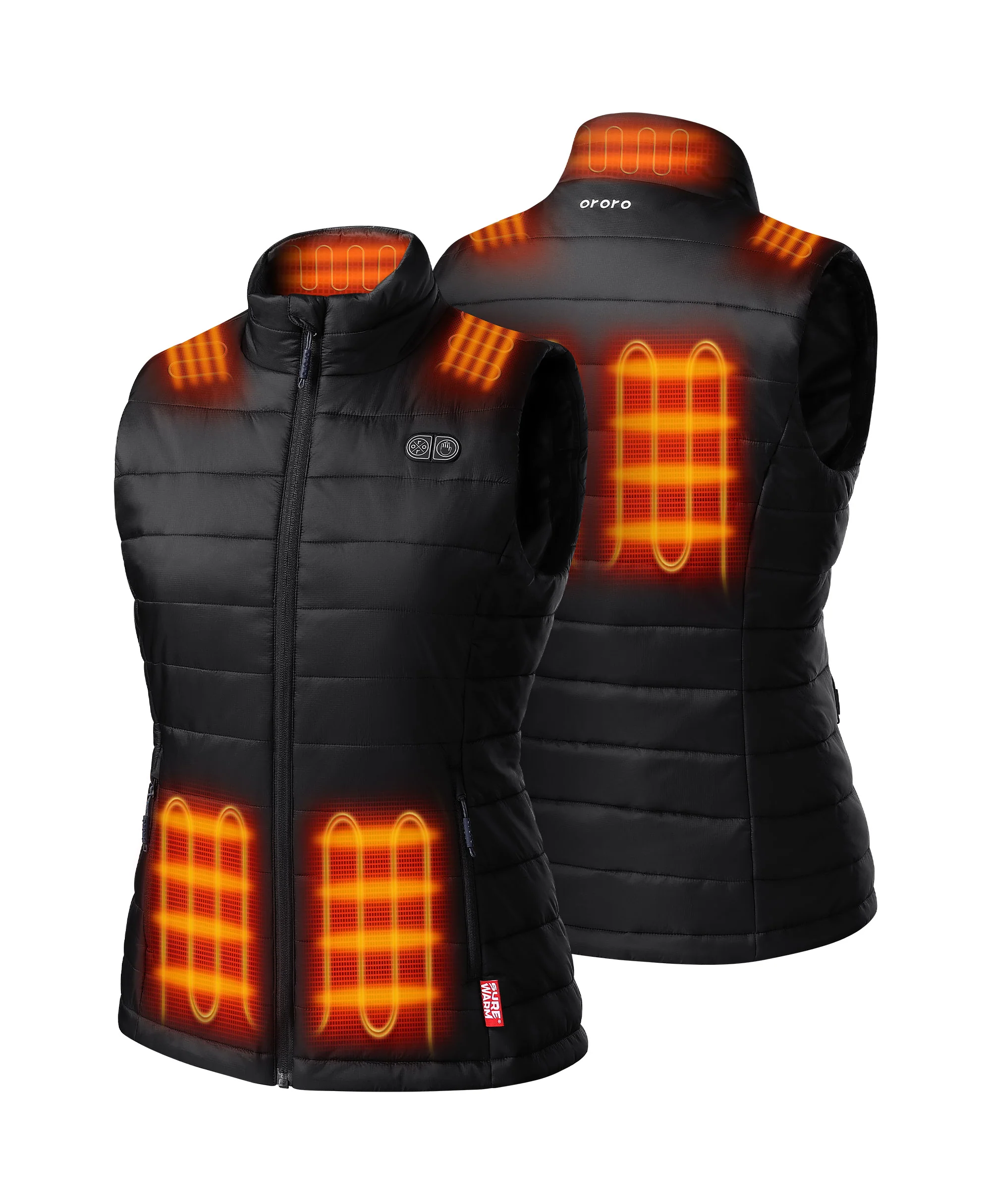 Bundle Deal - SureWarm® Women's 7-Zone Dual-Control Classic Pro Heated Vest & Extra PD 5K Battery - Image 2