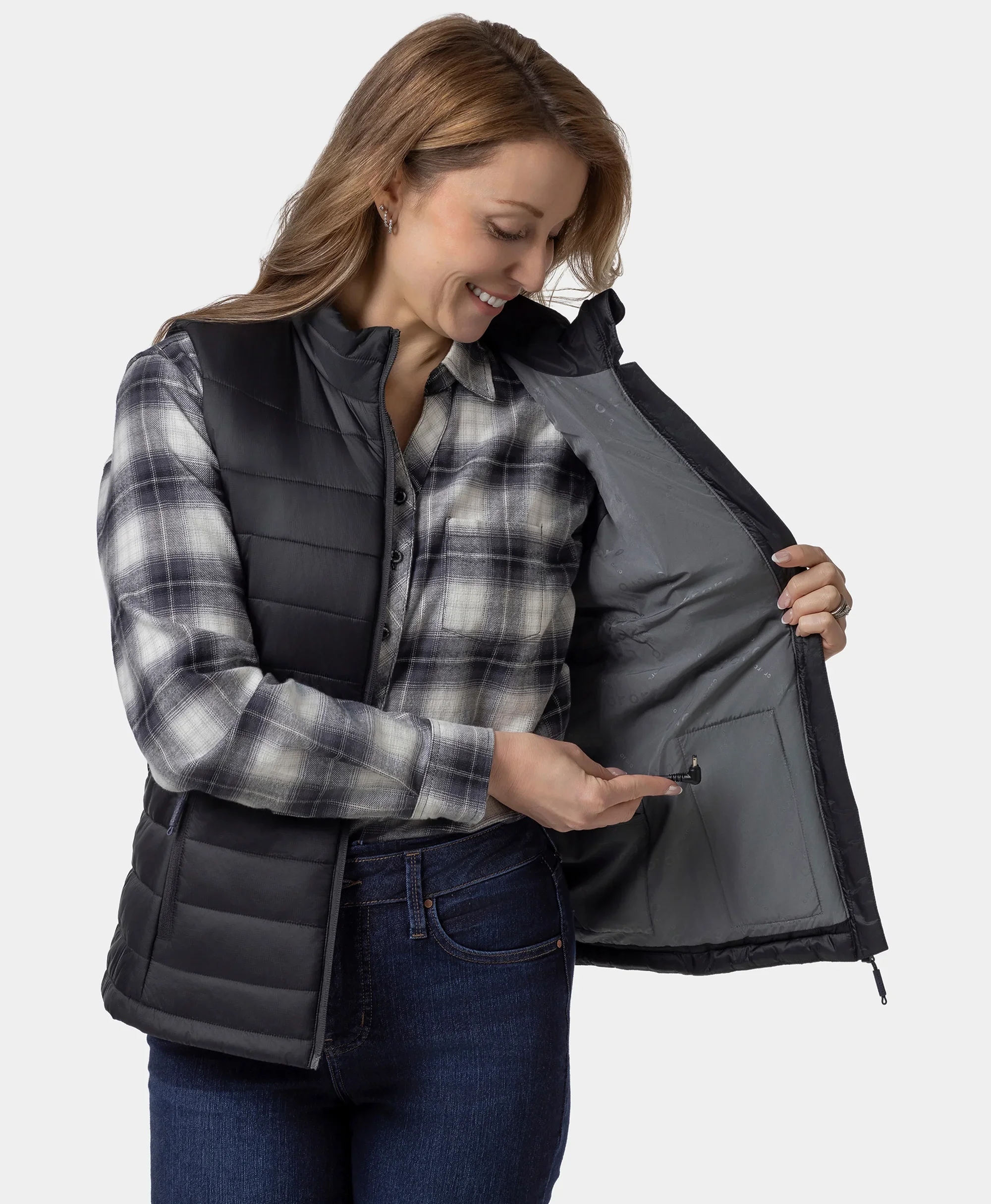 Bundle Deal - SureWarm® Women's 7-Zone Dual-Control Classic Pro Heated Vest & Extra PD 5K Battery - Image 7