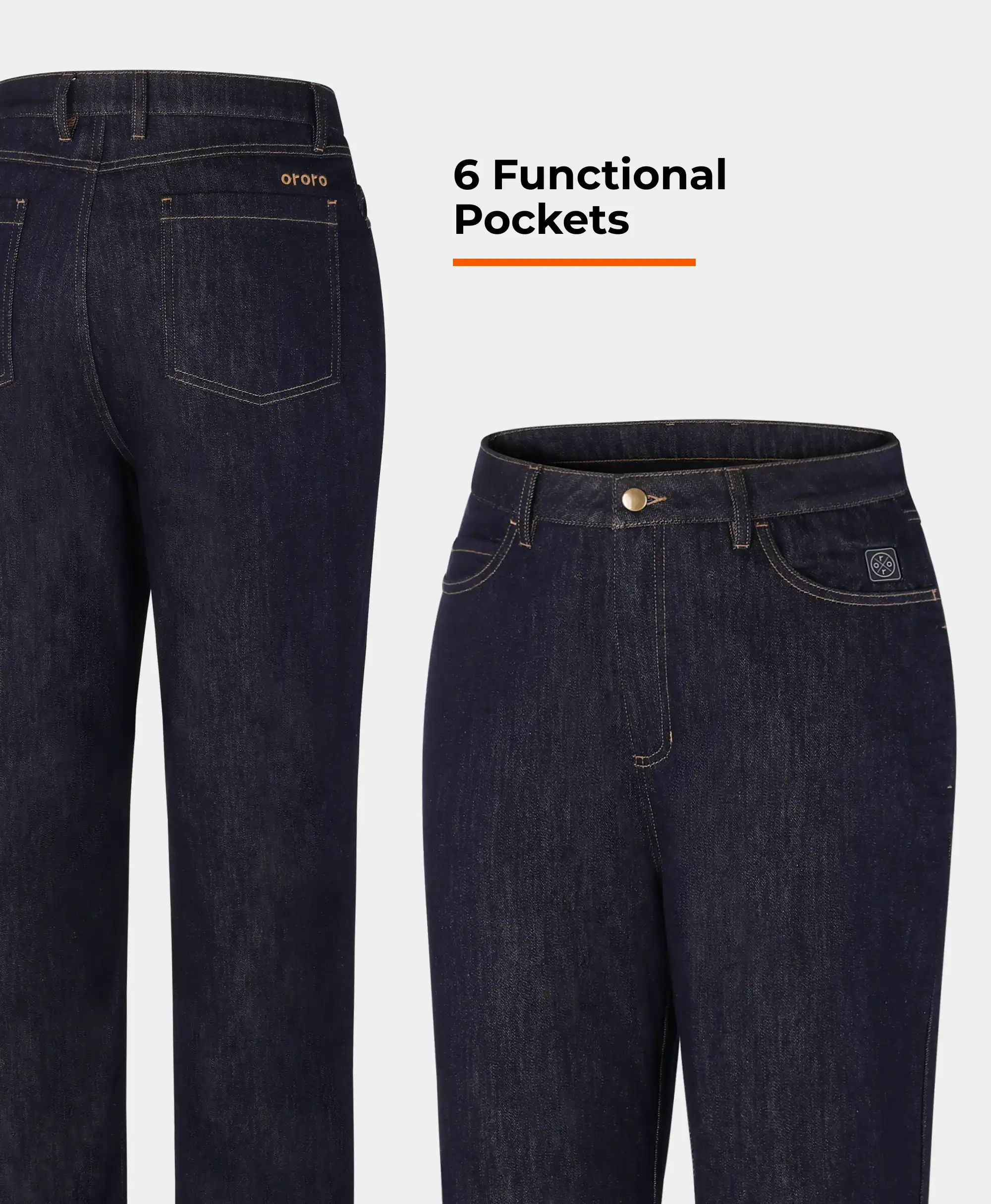 Heatenim Women’s Heated Denim Pants with Fleece Lining (Apparel Only) - Image 9