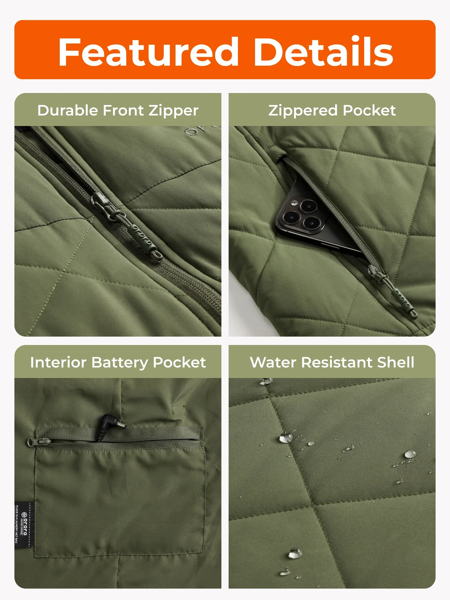 Men's Heated Quilted Vest - New Colors - Image 16
