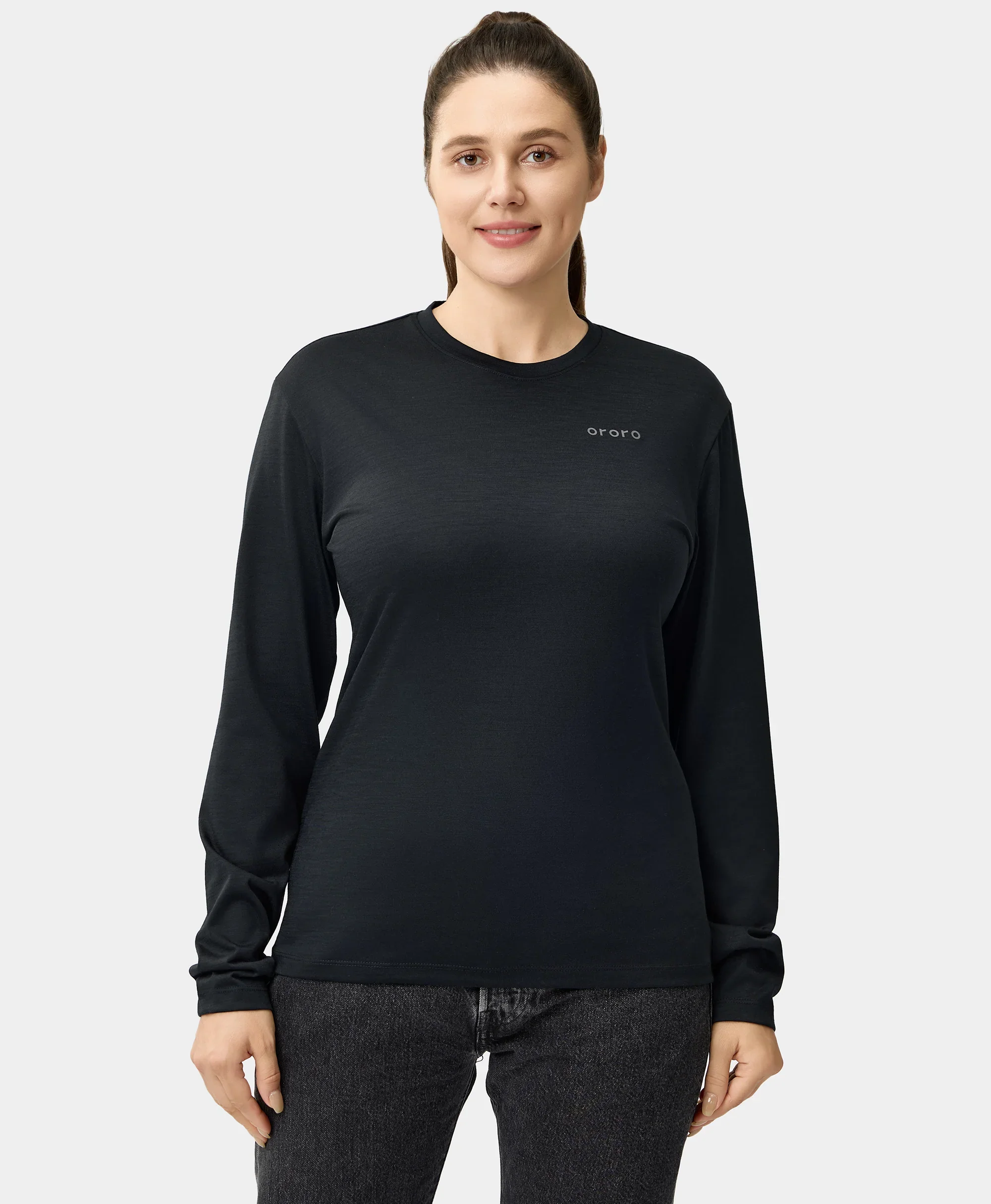 Aoraki Unisex Merino Wool Blend Baselayer - Black - Image 16