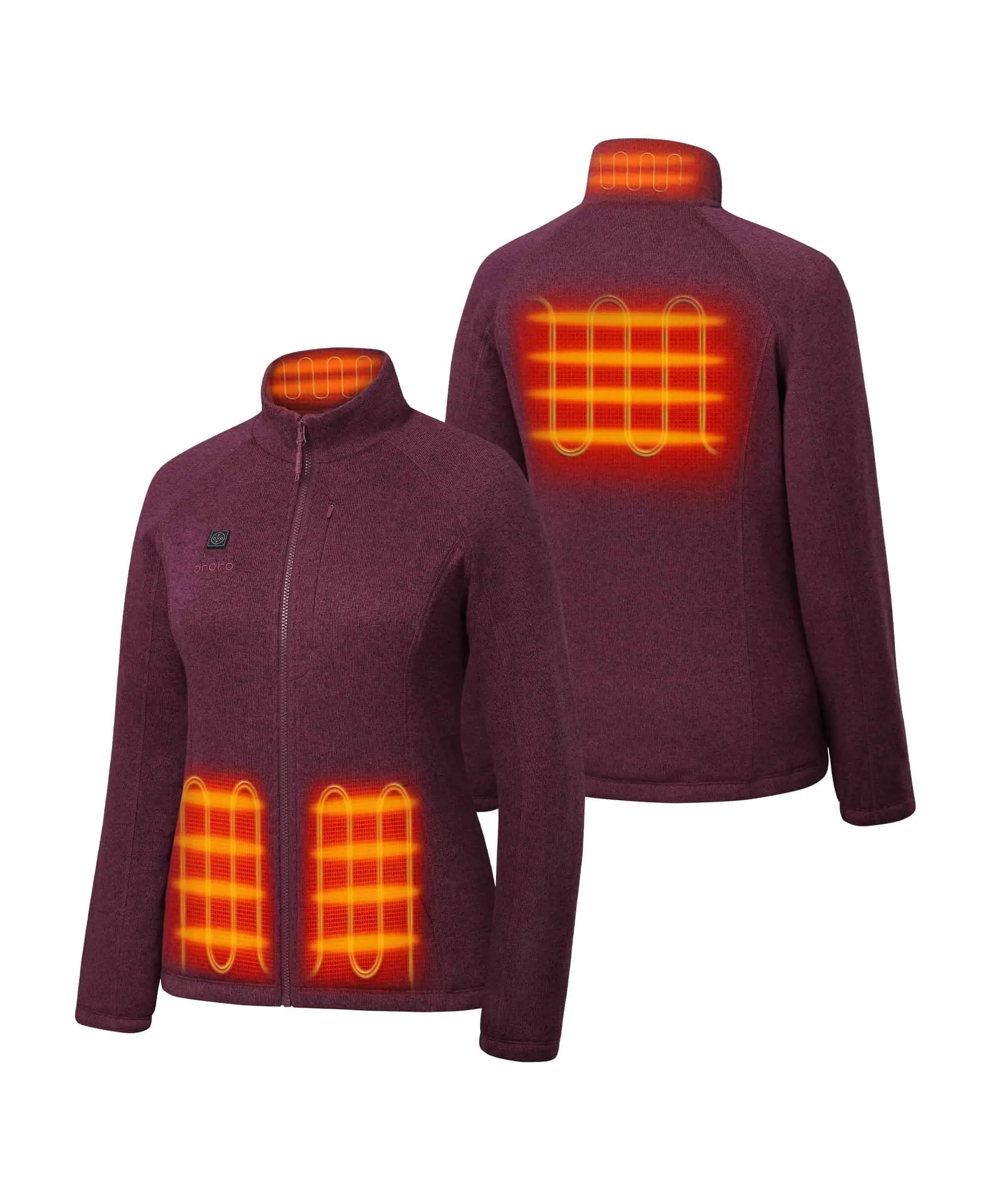 Augusta Tournament Women's 4-Zone Heated Sweater Fleece Jacket (Apparel Only) - Image 2