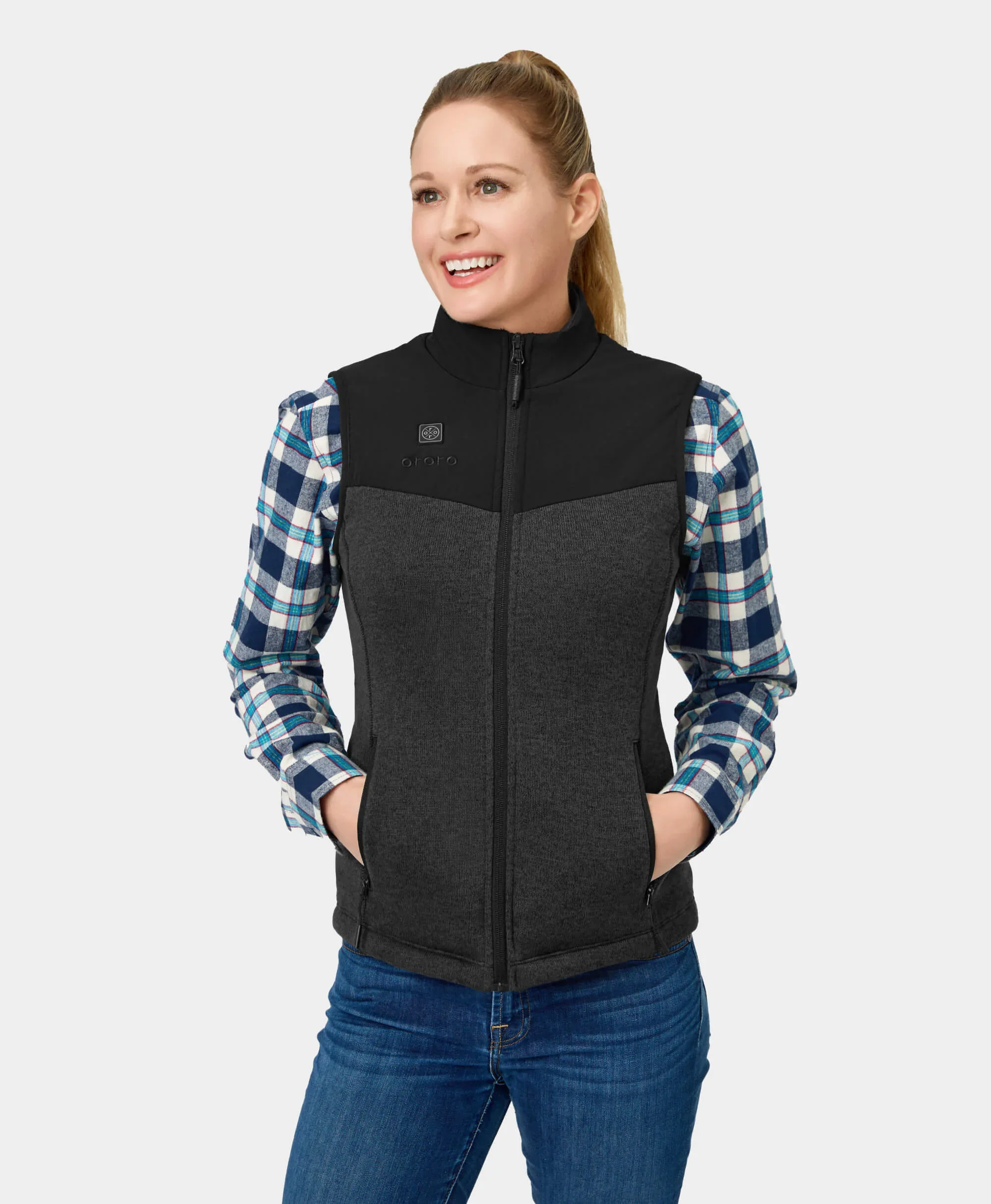 (Open-box) Augusta Women's Heated Sweater Fleece Vest(Battery Set Not Included) - Image 2