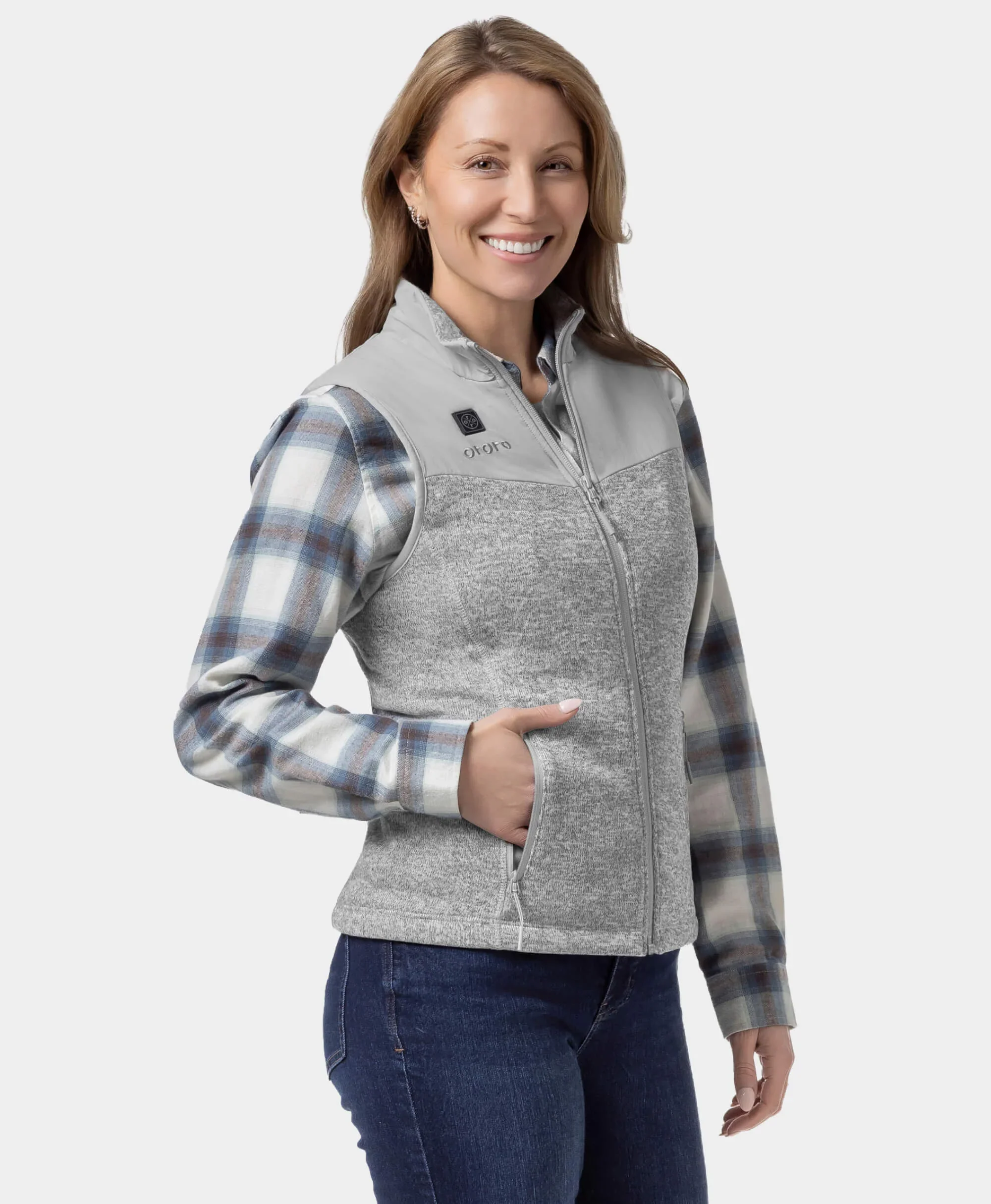 (Open-box) Augusta Women's Heated Sweater Fleece Vest(Battery Set Not Included) - Image 15