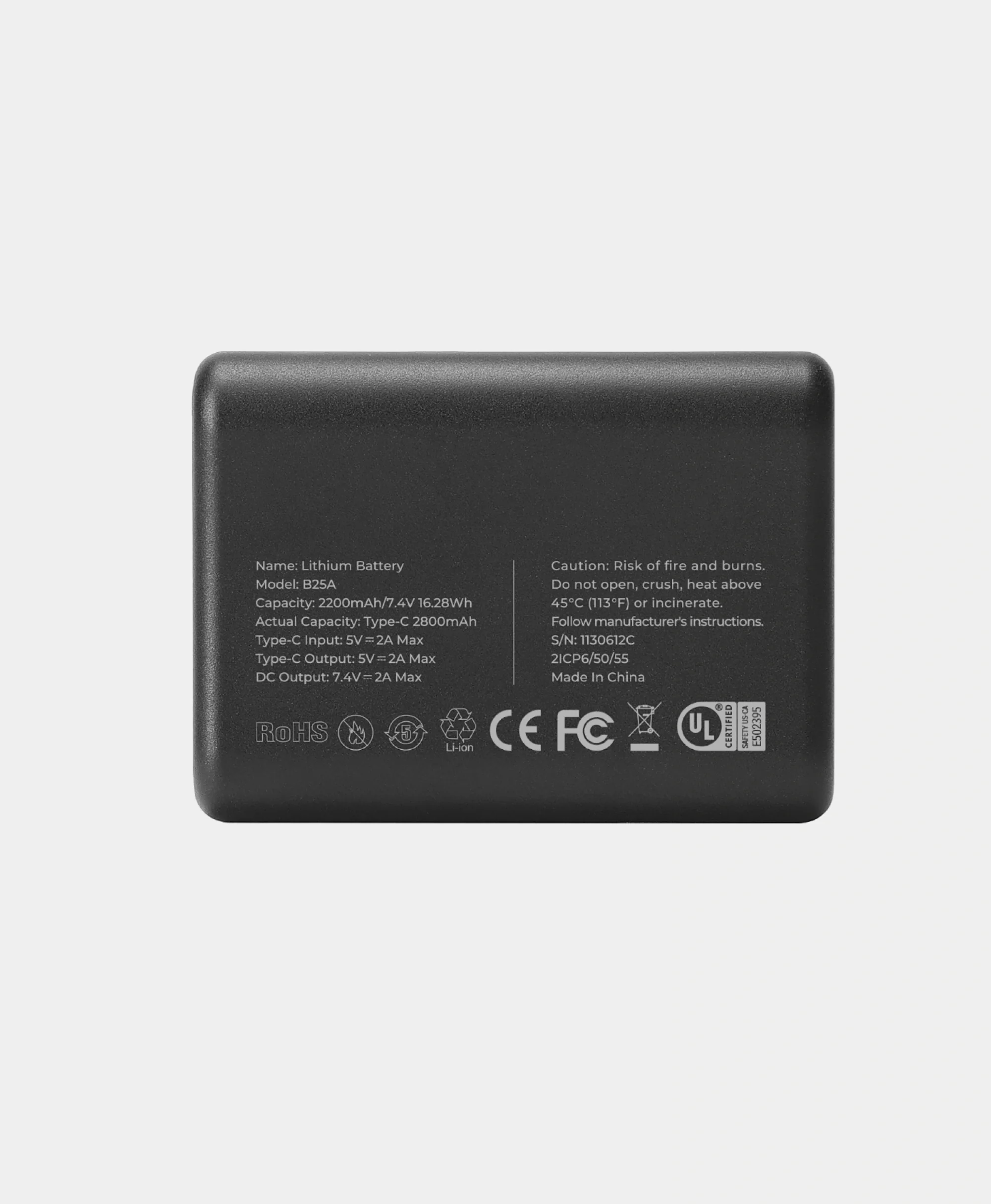 B25A Rechargeable Battery (2200 mAh, with USB-C Port) - Image 3