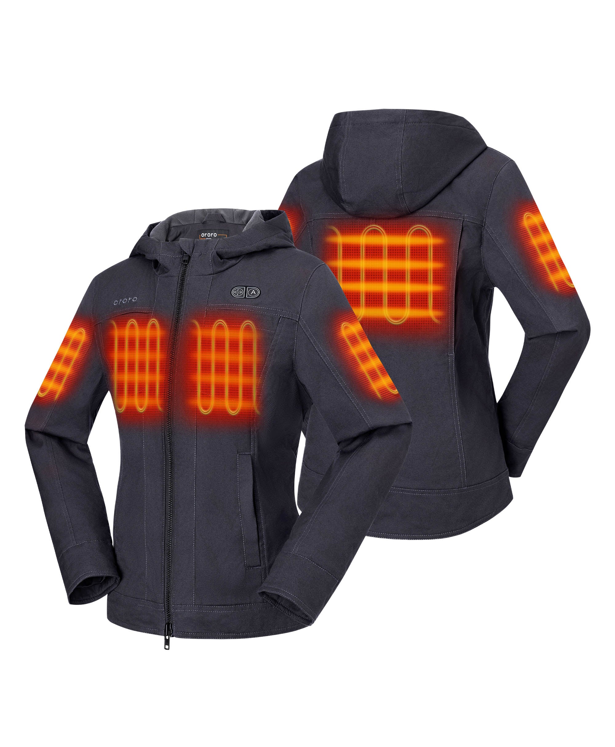 (Open-box) Cheyenne Women's 5-Zone Dual-Control Heated Canvas Jacket(Battery Set Not Included)