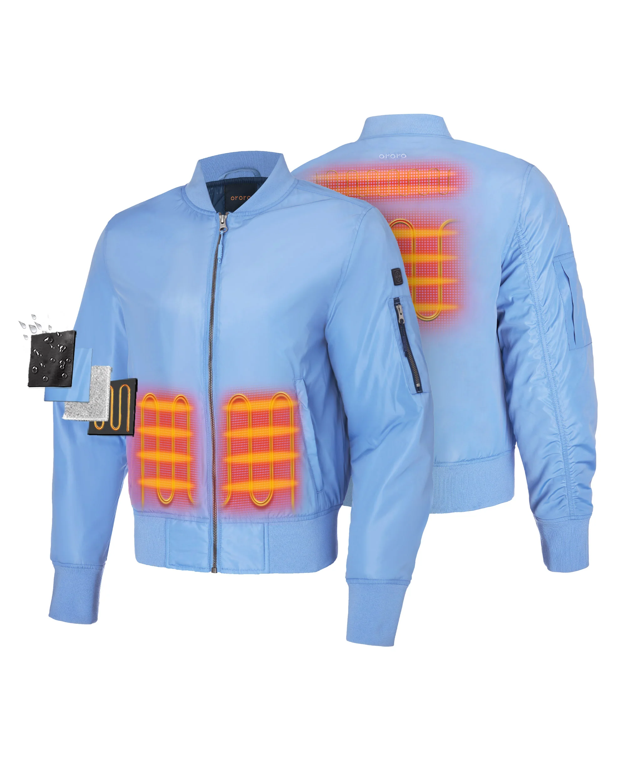 (Open-box) Cityscape Women's Heated Bomber Jacket(Battery Set Not Included) - Image 12