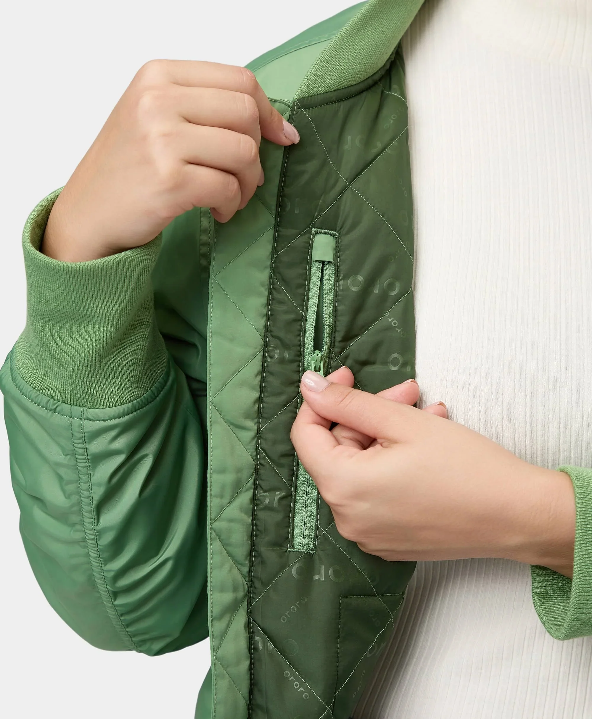 (Open-box) Cityscape Women's Heated Bomber Jacket(Battery Set Not Included) - Image 7