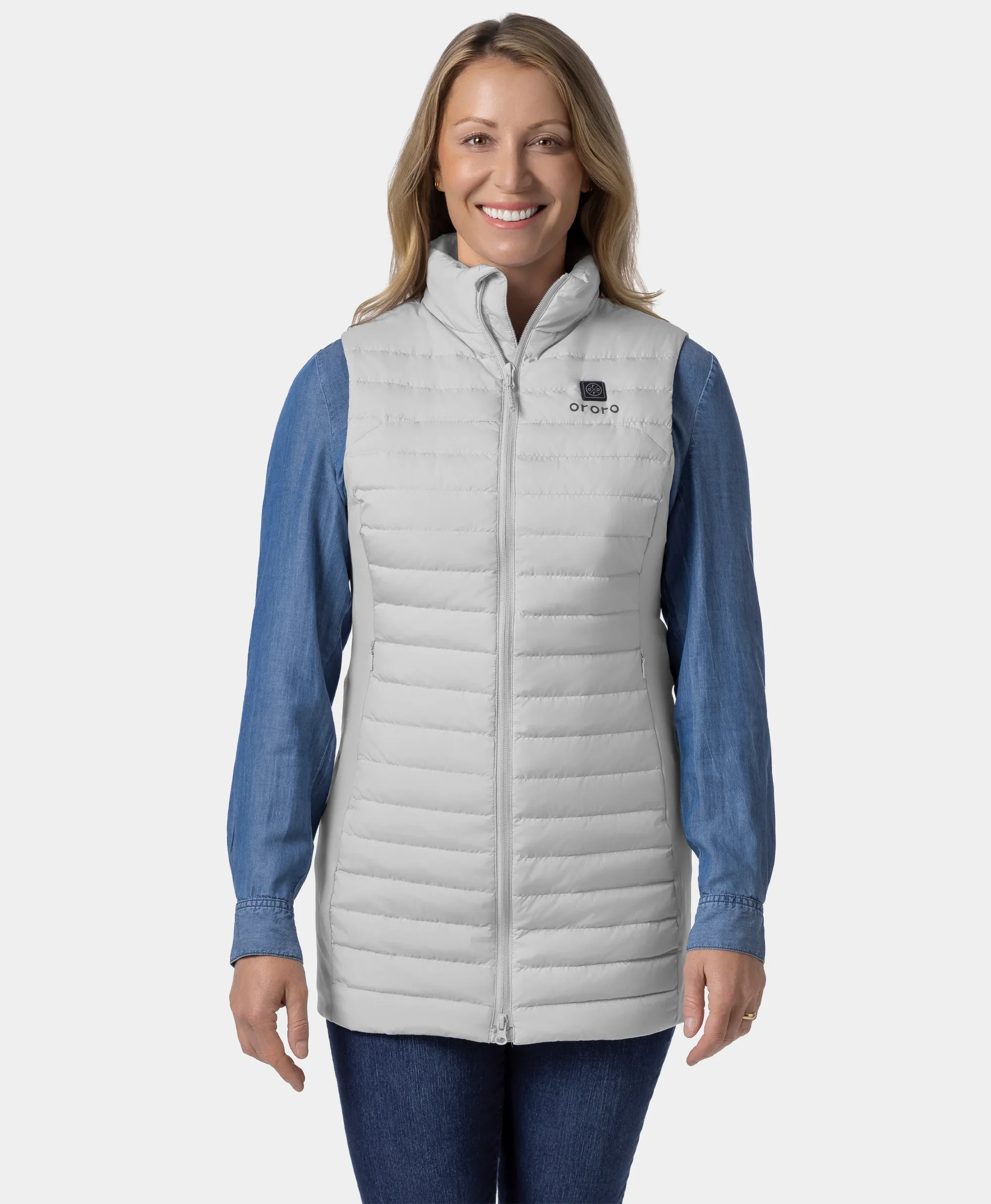 Cloudmere Women's 5-Zone Heated Long Down Vest (Apparel Only) - Image 14
