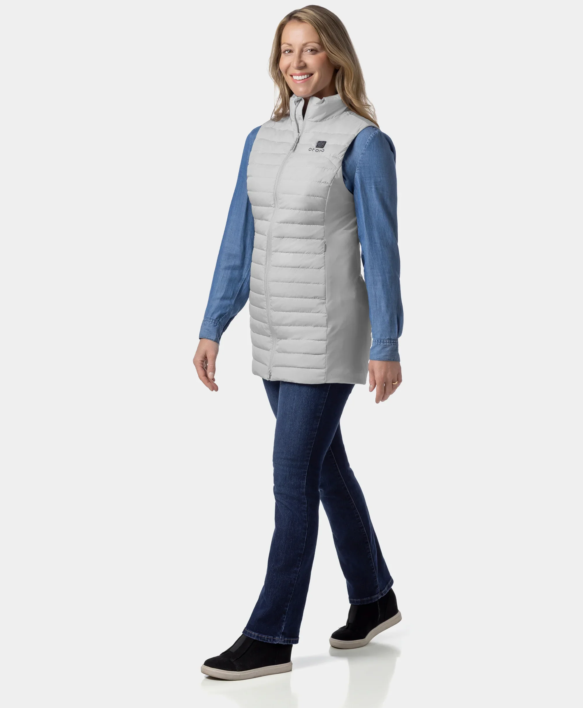 Cloudmere Women's 5-Zone Heated Long Down Vest (Apparel Only) - Image 17