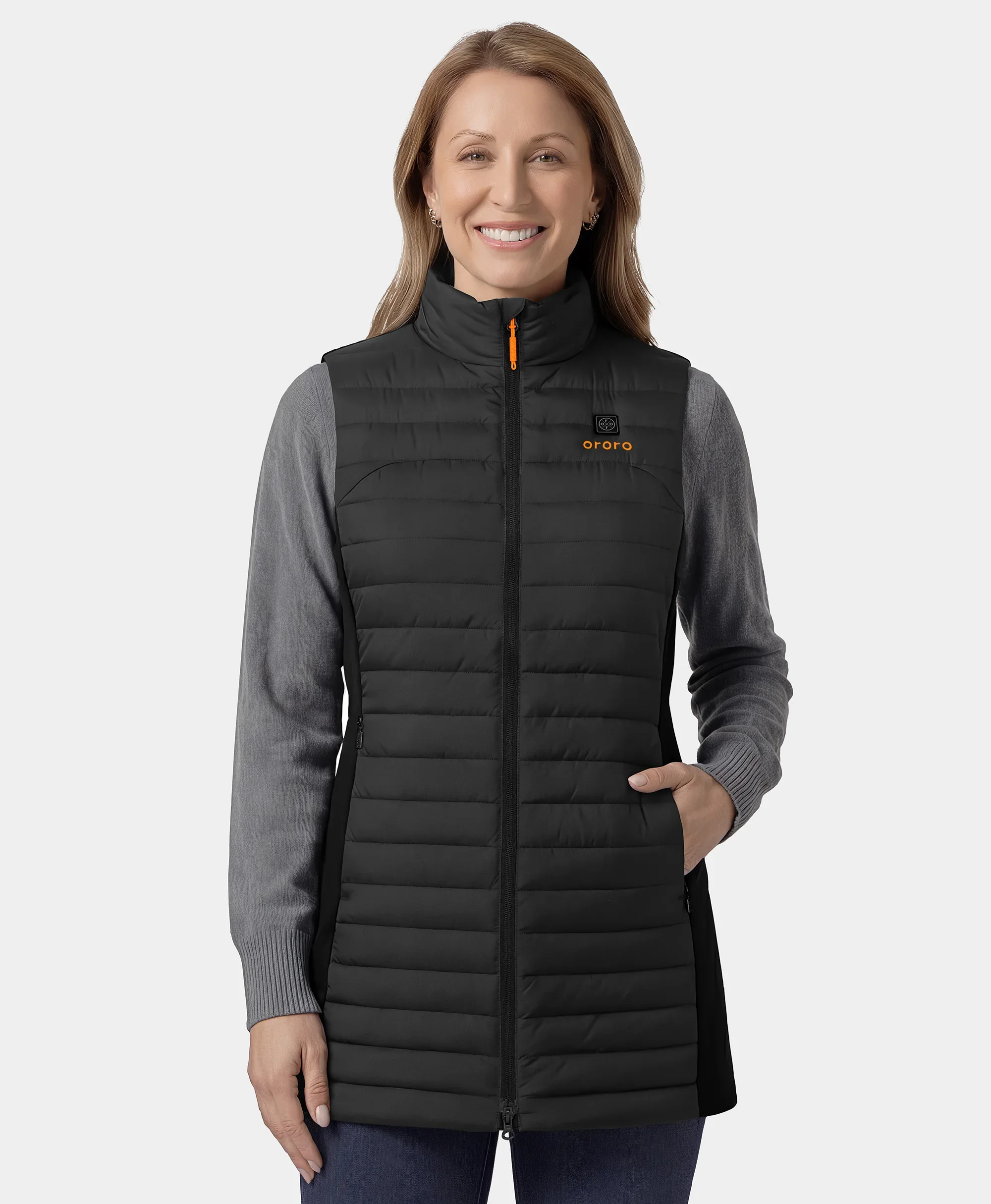 Cloudmere Women's 5-Zone Heated Long Down Vest (Apparel Only)