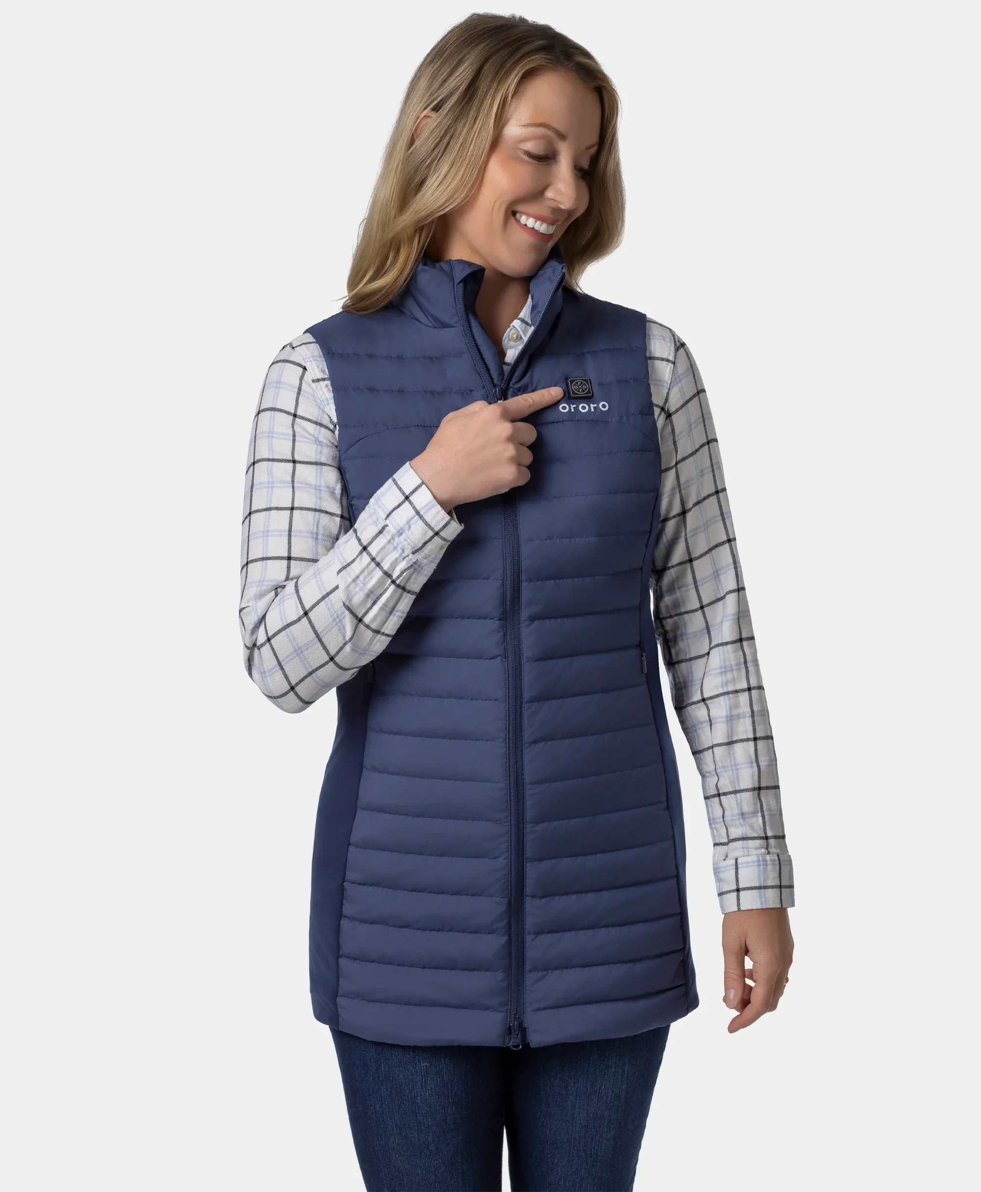 Cloudmere Women's 5-Zone Heated Long Down Vest (Apparel Only) - Image 31