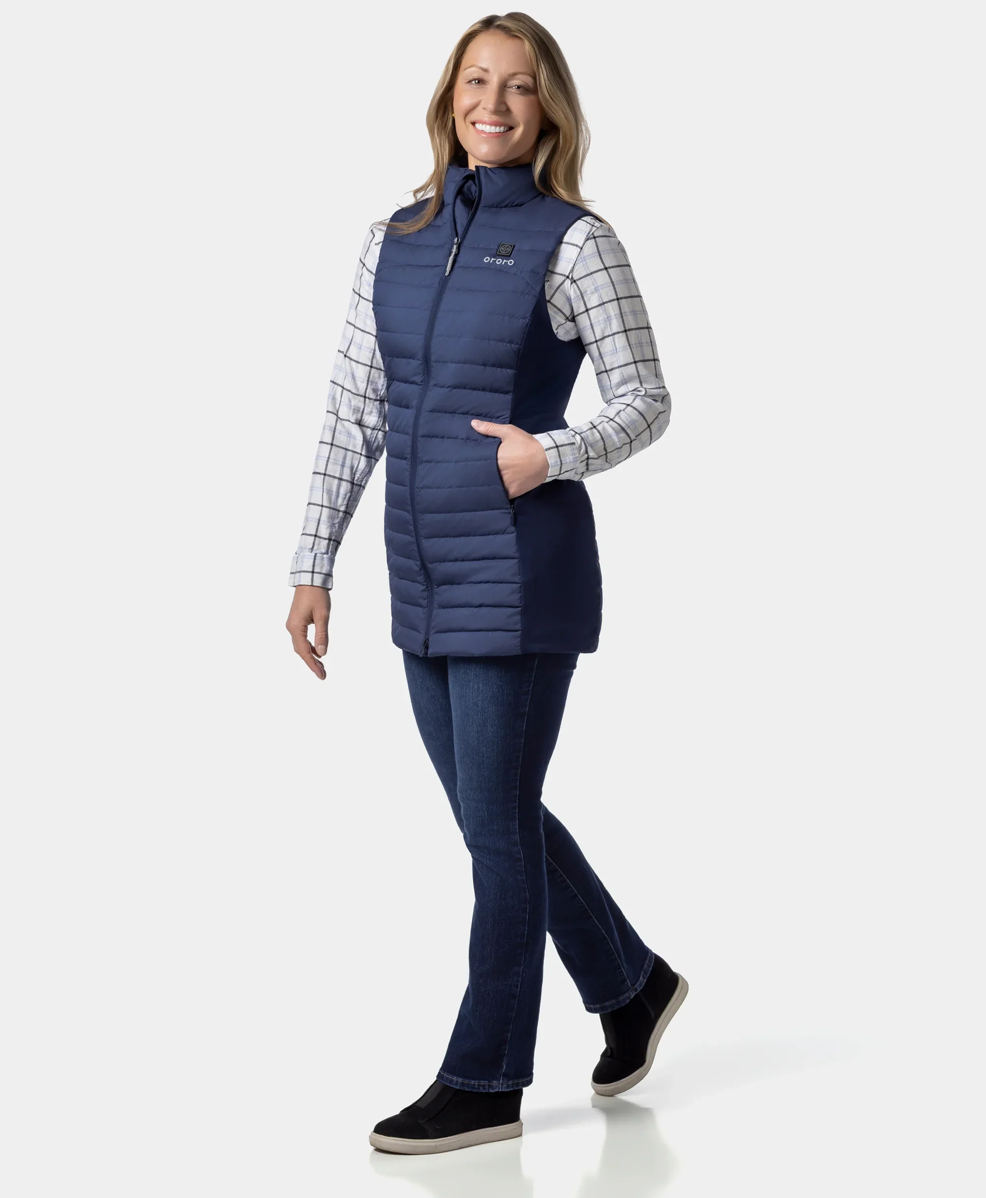 Cloudmere Women's 5-Zone Heated Long Down Vest (Apparel Only) - Image 32