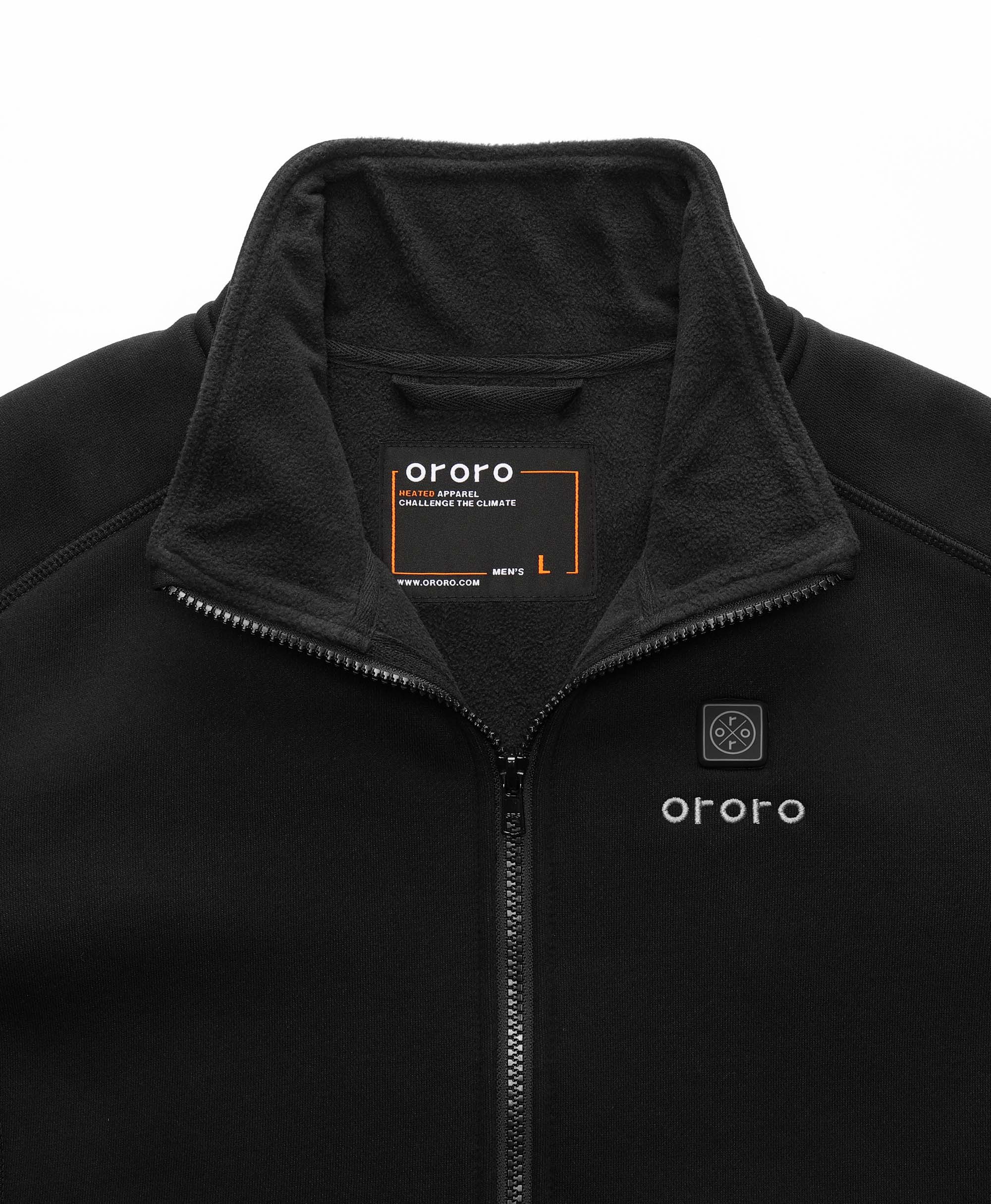 (Open-box) Florence Men's Heated Fleece Jacket - Black(Battery Set Not Included) - Image 8