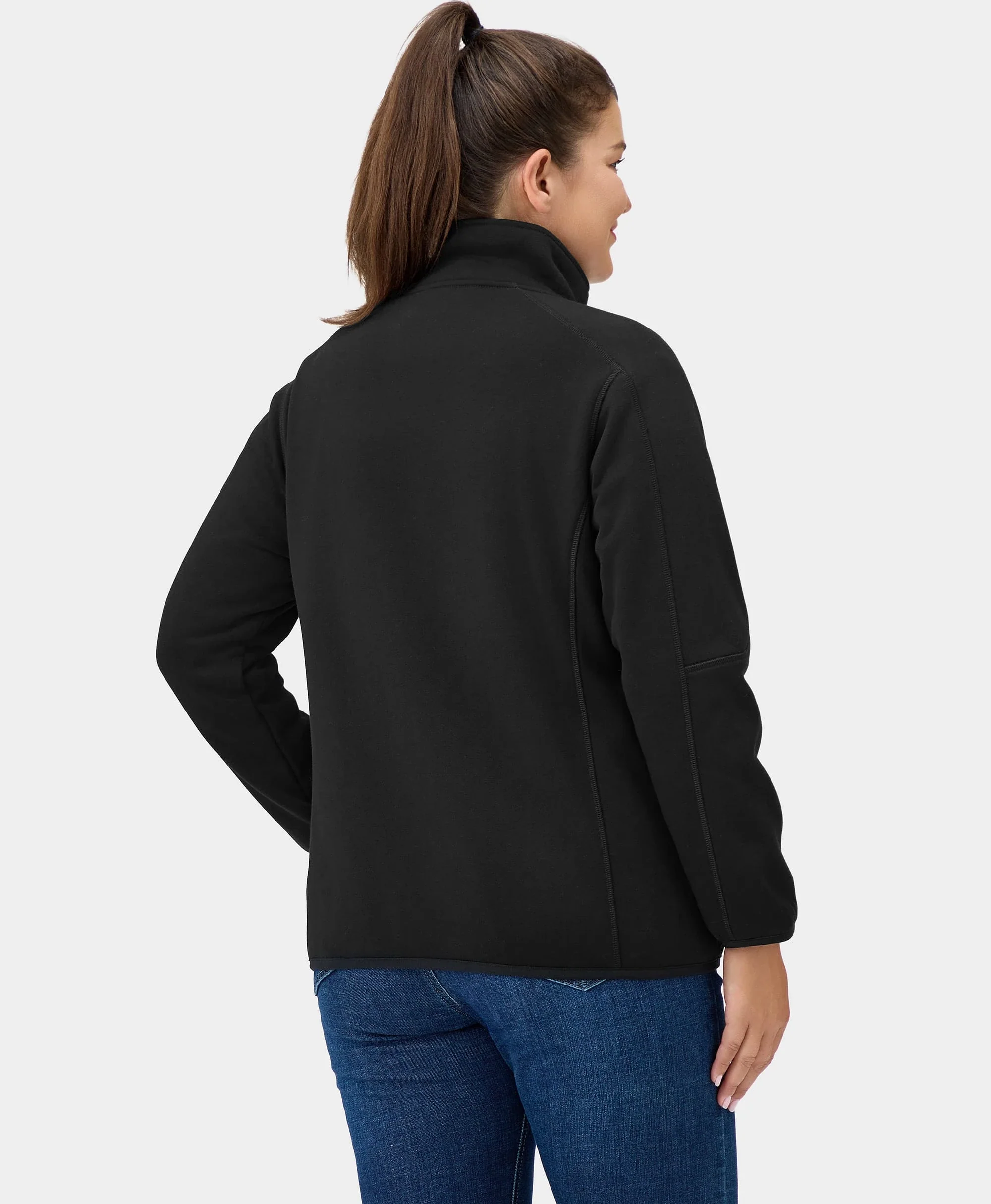 (Open-box) Florence Women's Heated Fleece Jacket - Black(Battery Set Not Included) - Image 5