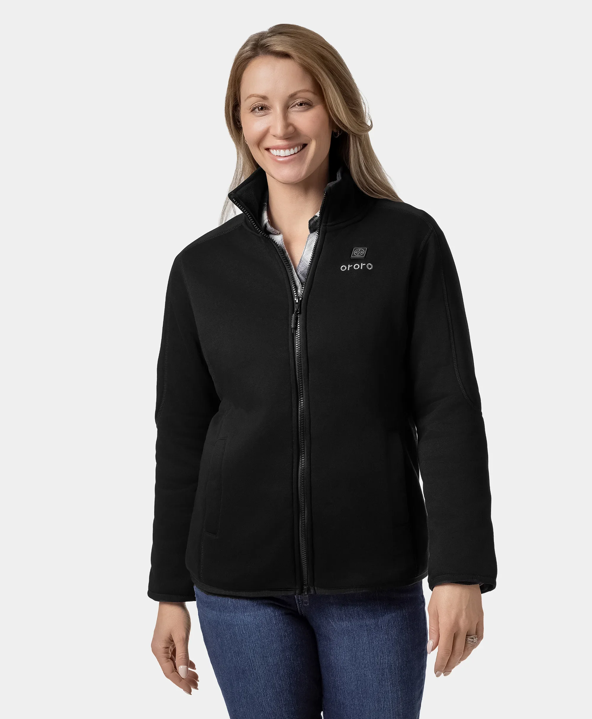 Florence Women's Heated Fleece Jacket - Black (Final Sale)