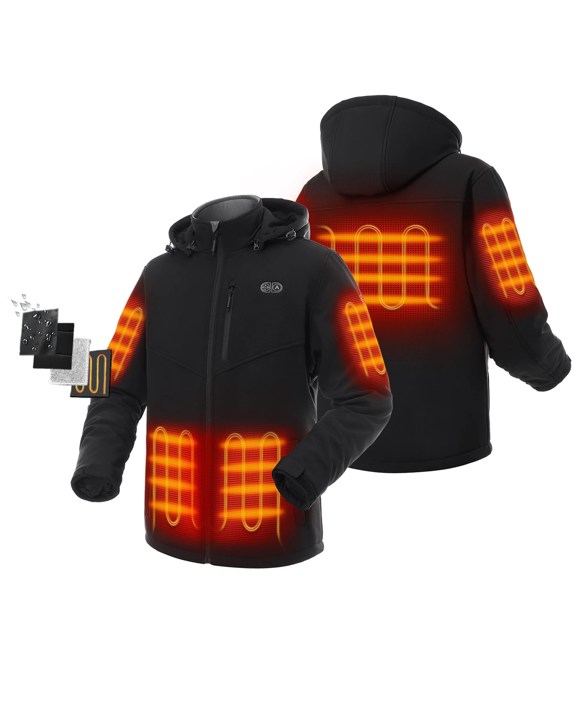 Men's Heated Dual Control Jacket with 5 Heating Zones (Pocket Heating) (Apparel Only) - Image 13