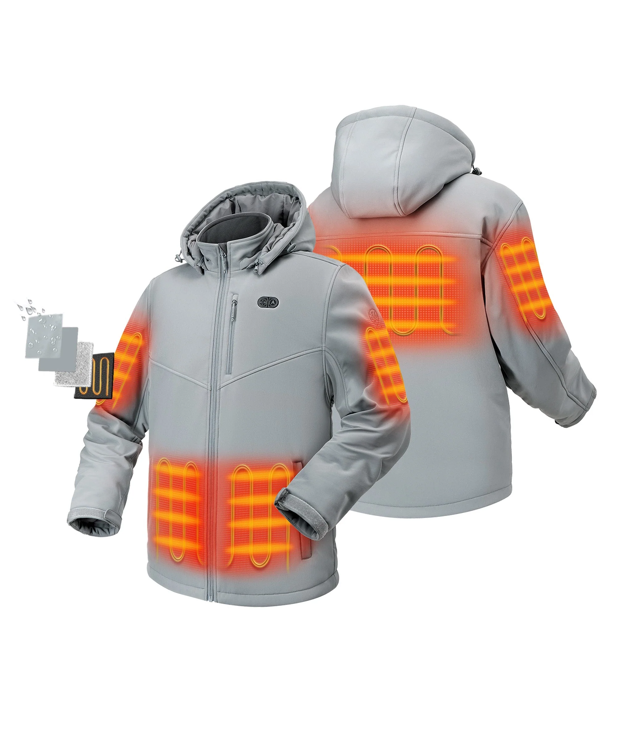Men's Heated Dual Control Jacket with 5 Heating Zones (Pocket Heating) (Apparel Only) - Image 29