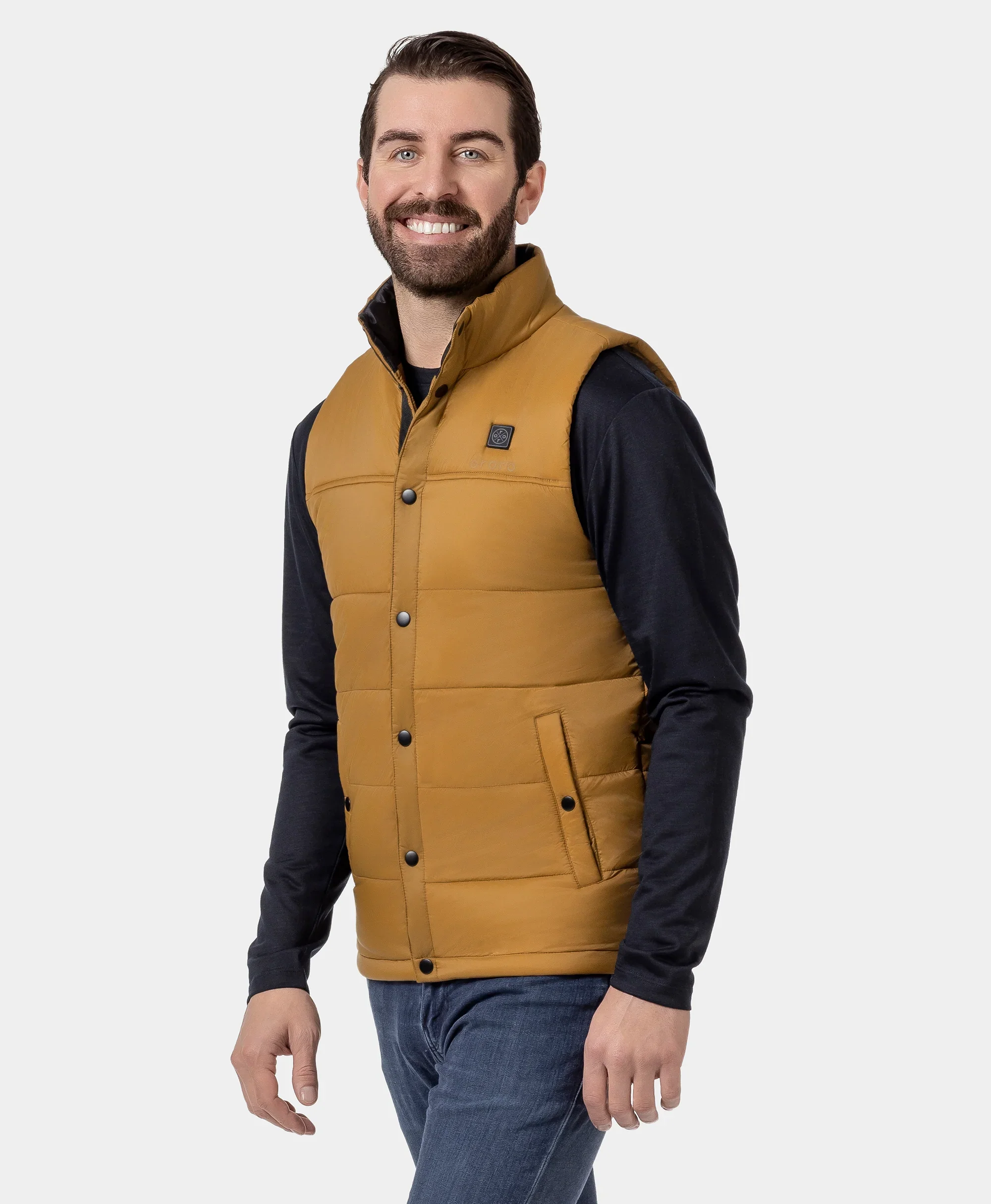 PuffLyte™ Men's Heated Lightweight Vest - Dark Khaki (Apparel Only) - Image 3