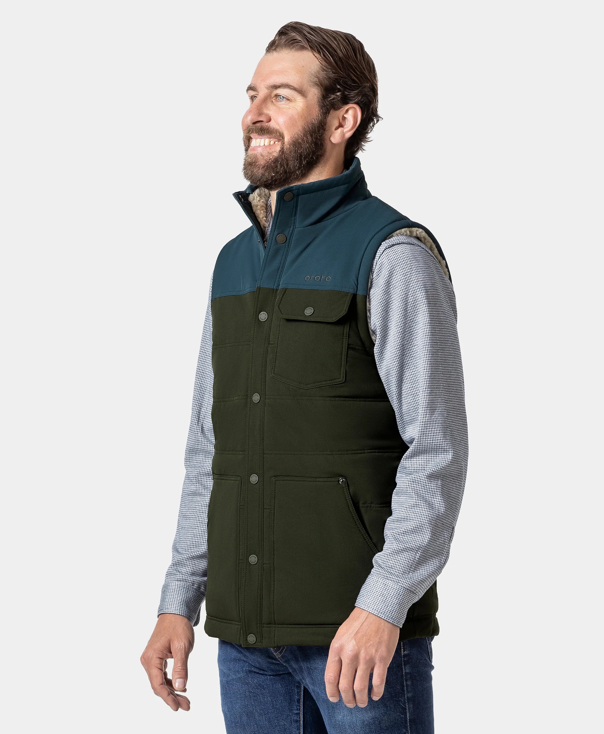 (Open-box) Sierra Men's Heated Sherpa Lined Vest (Battery Set Not Included) - Image 13
