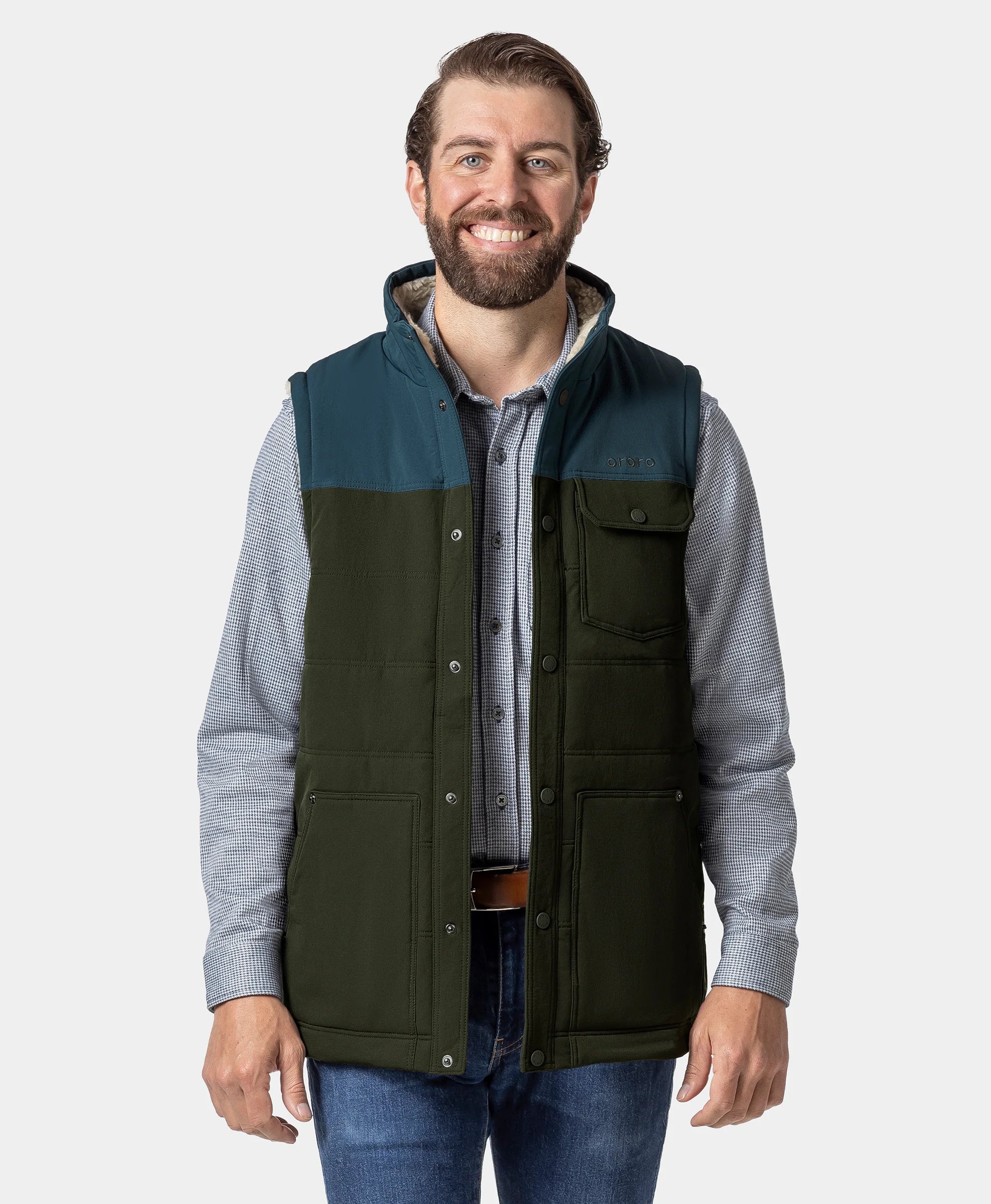 (Open-box) Sierra Men's Heated Sherpa Lined Vest (Battery Set Not Included) - Image 14