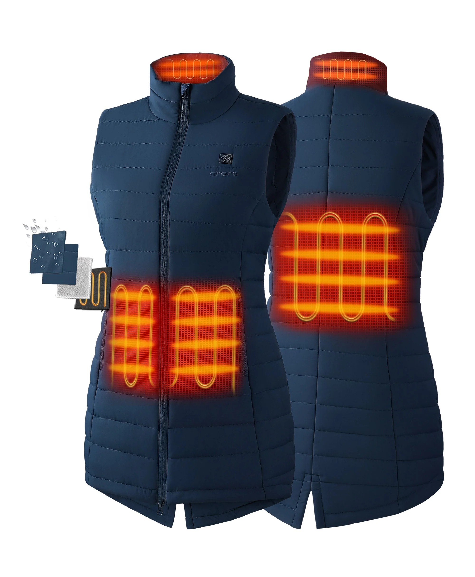 (Open-Box) Tribeca Women's Heated Long Puffer Vest (Battery Set Not Included) - Image 14