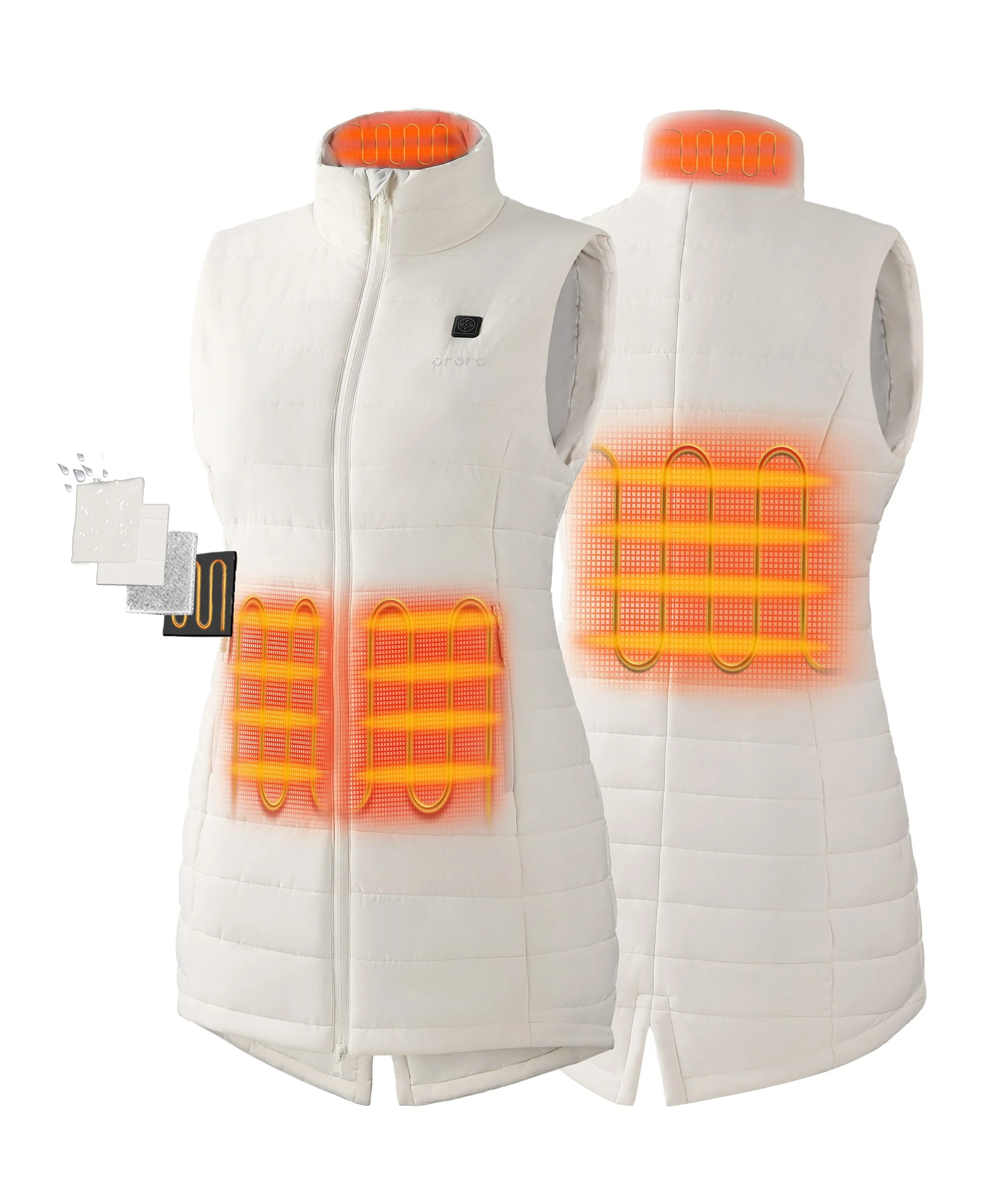 (Open-Box) Tribeca Women's Heated Long Puffer Vest (Battery Set Not Included) - Image 27