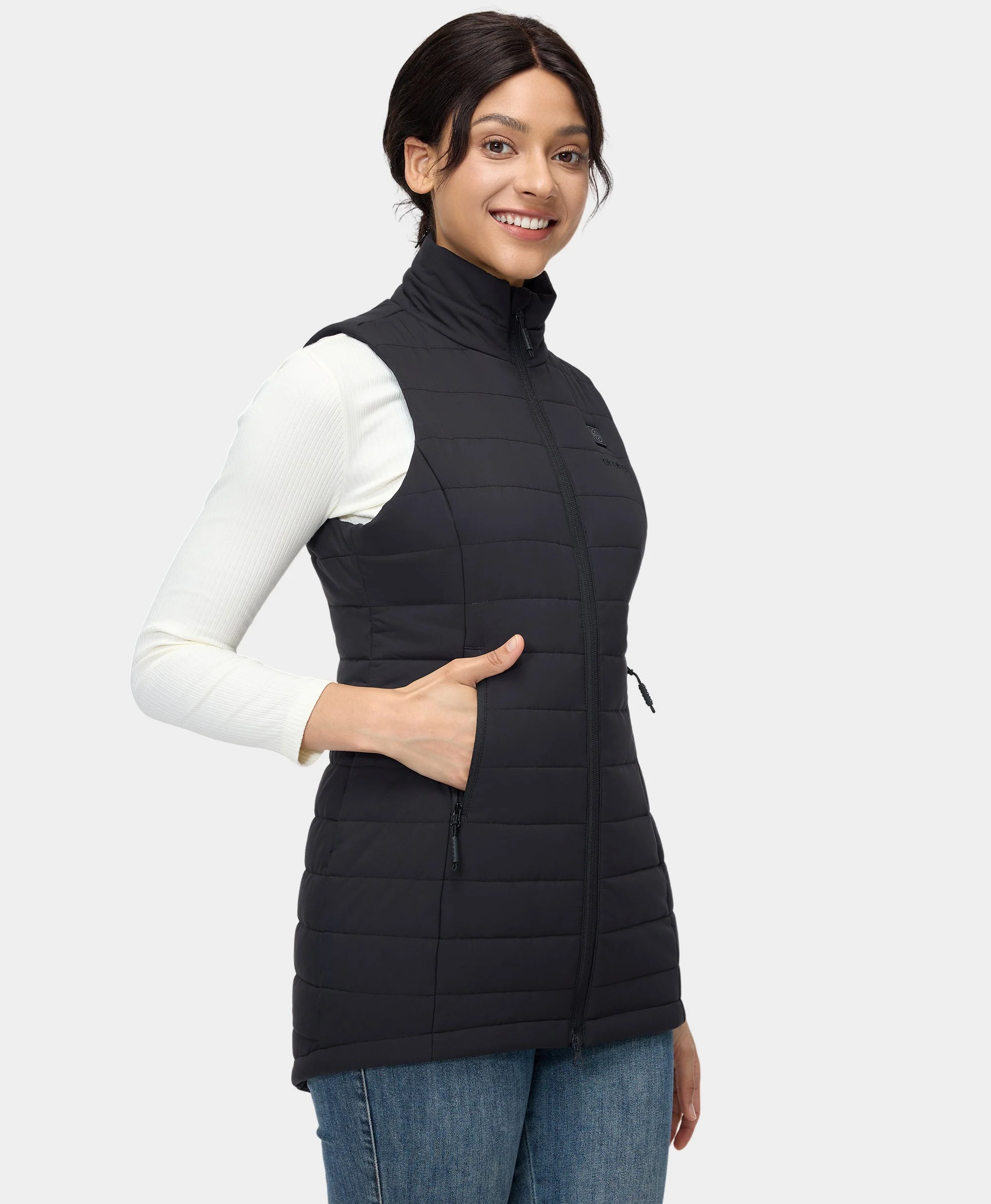 (Open-Box) Tribeca Women's Heated Long Puffer Vest (Battery Set Not Included) - Image 3