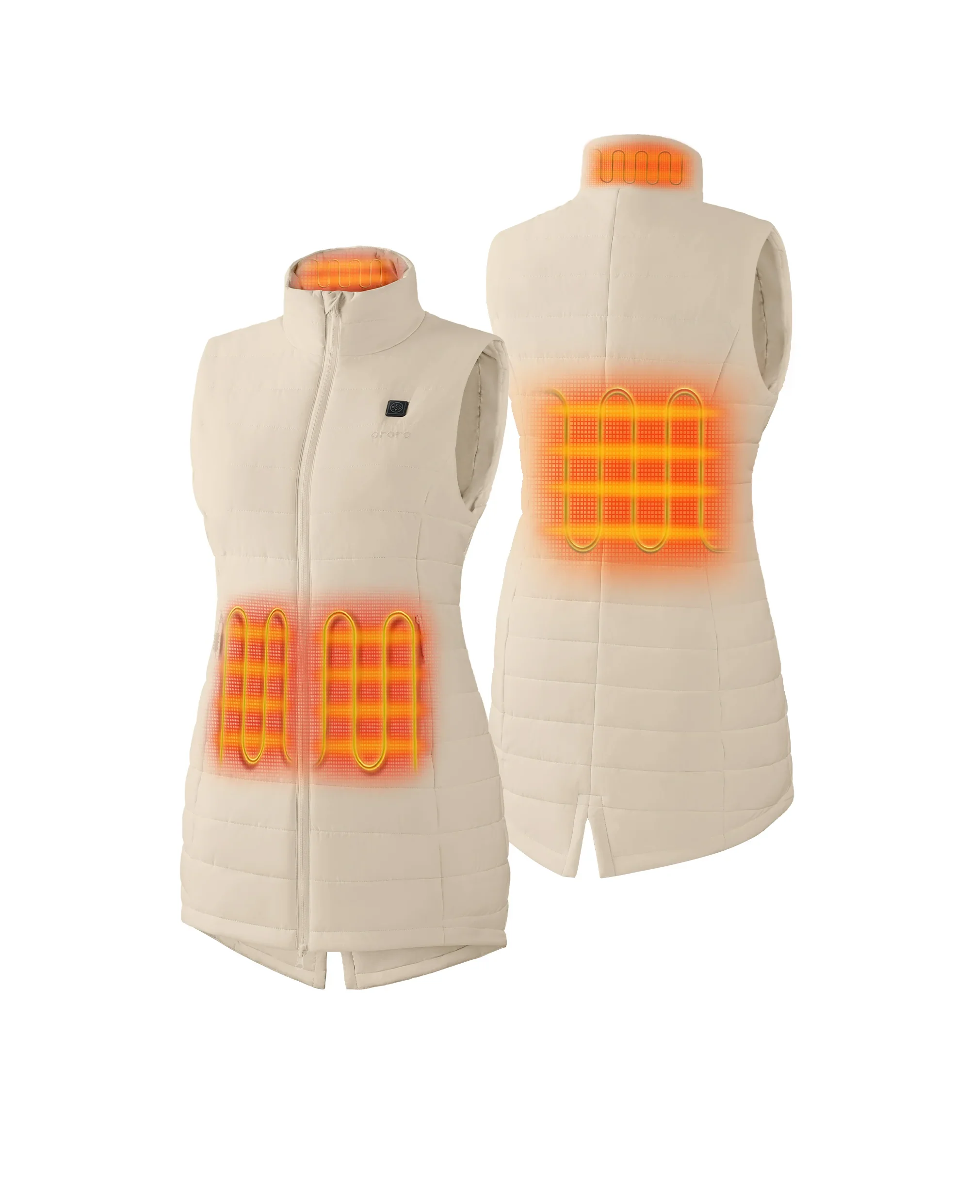 (Open-Box) Tribeca Women's Heated Long Puffer Vest (Battery Set Not Included) - Image 45