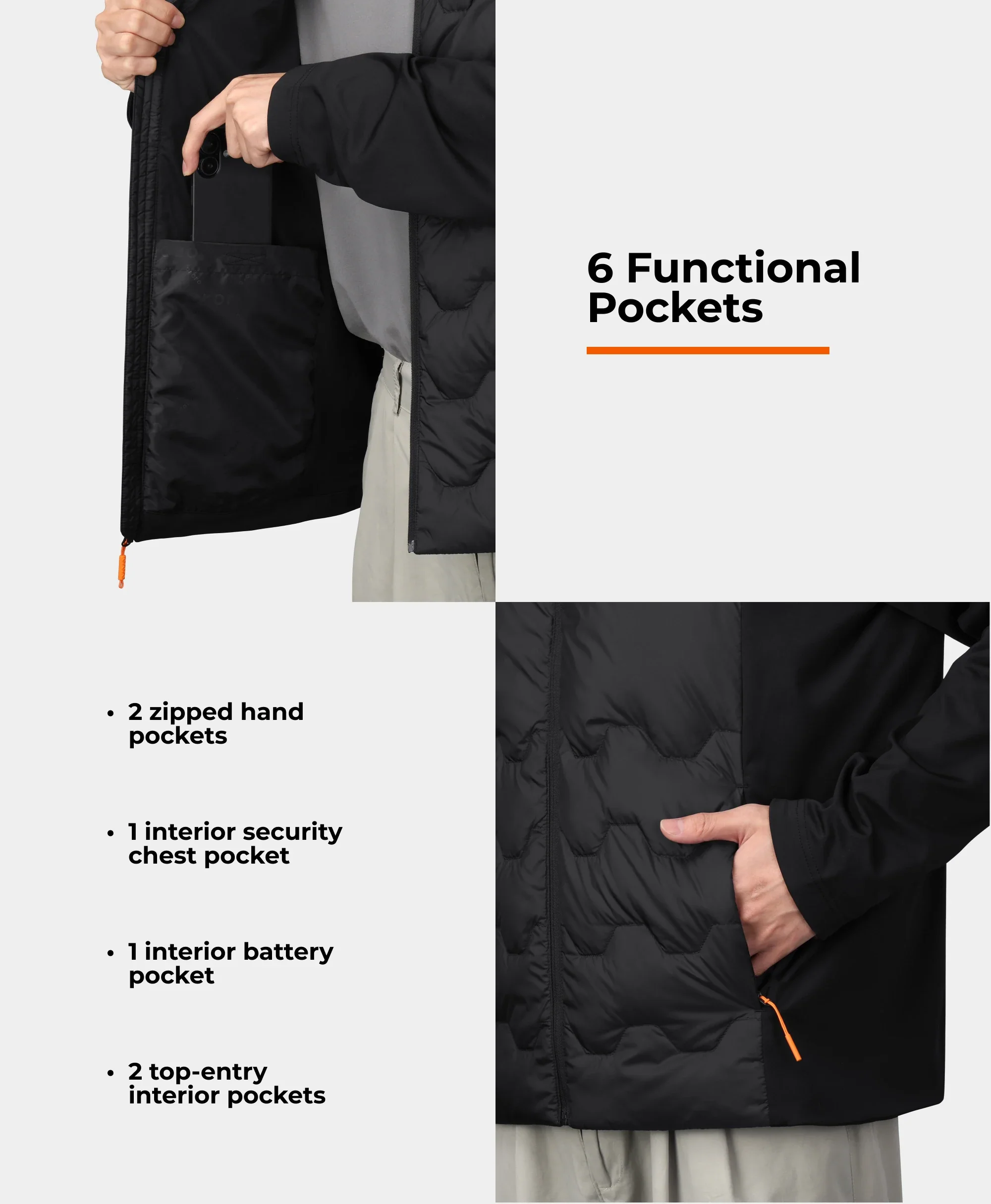 Verbier Men's 4-Zone Heated Down Jacket - Image 12
