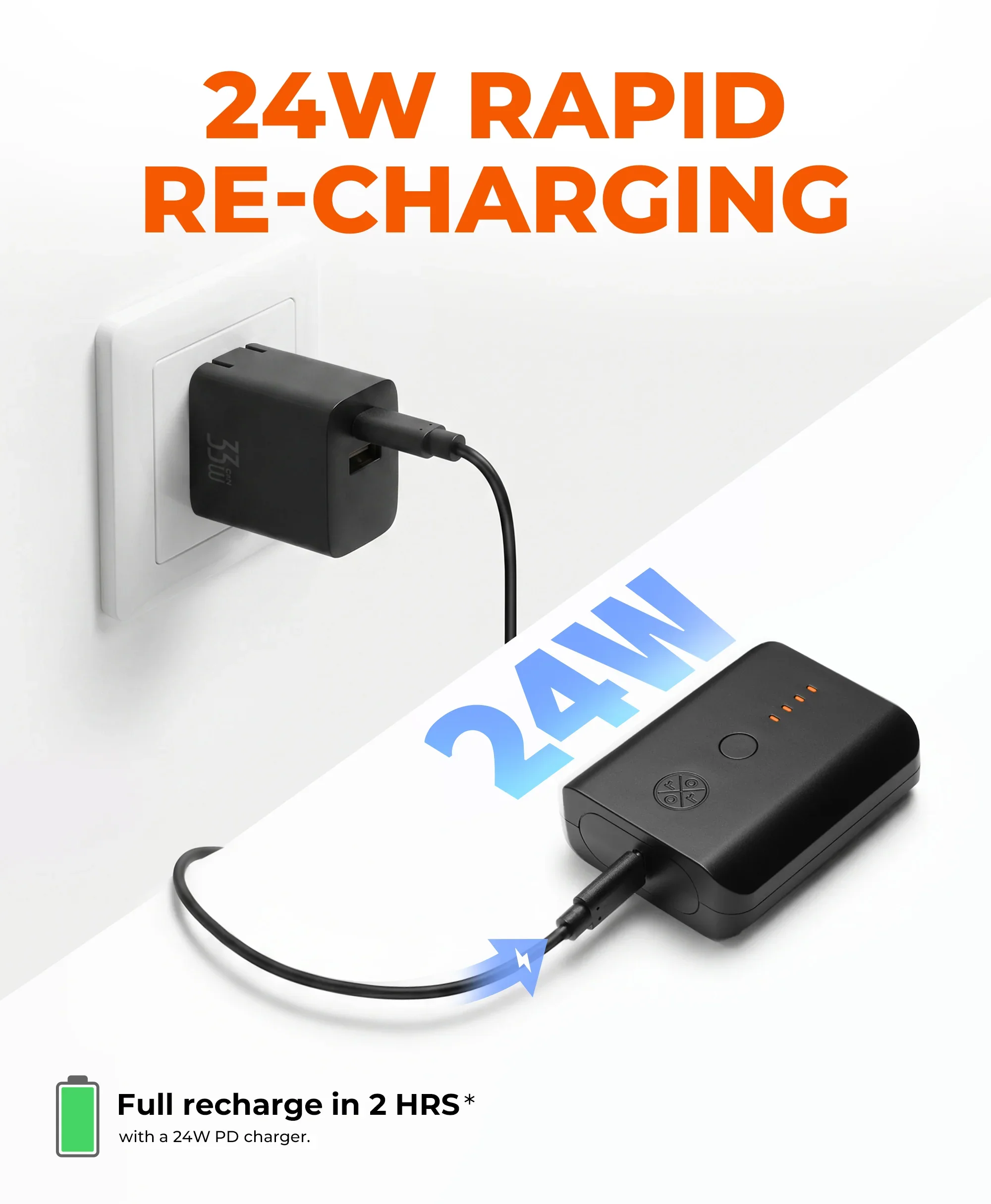 (Open-box) PD 5K Rechargeable Battery (USB-C, 24W Power Delivery) - Image 4