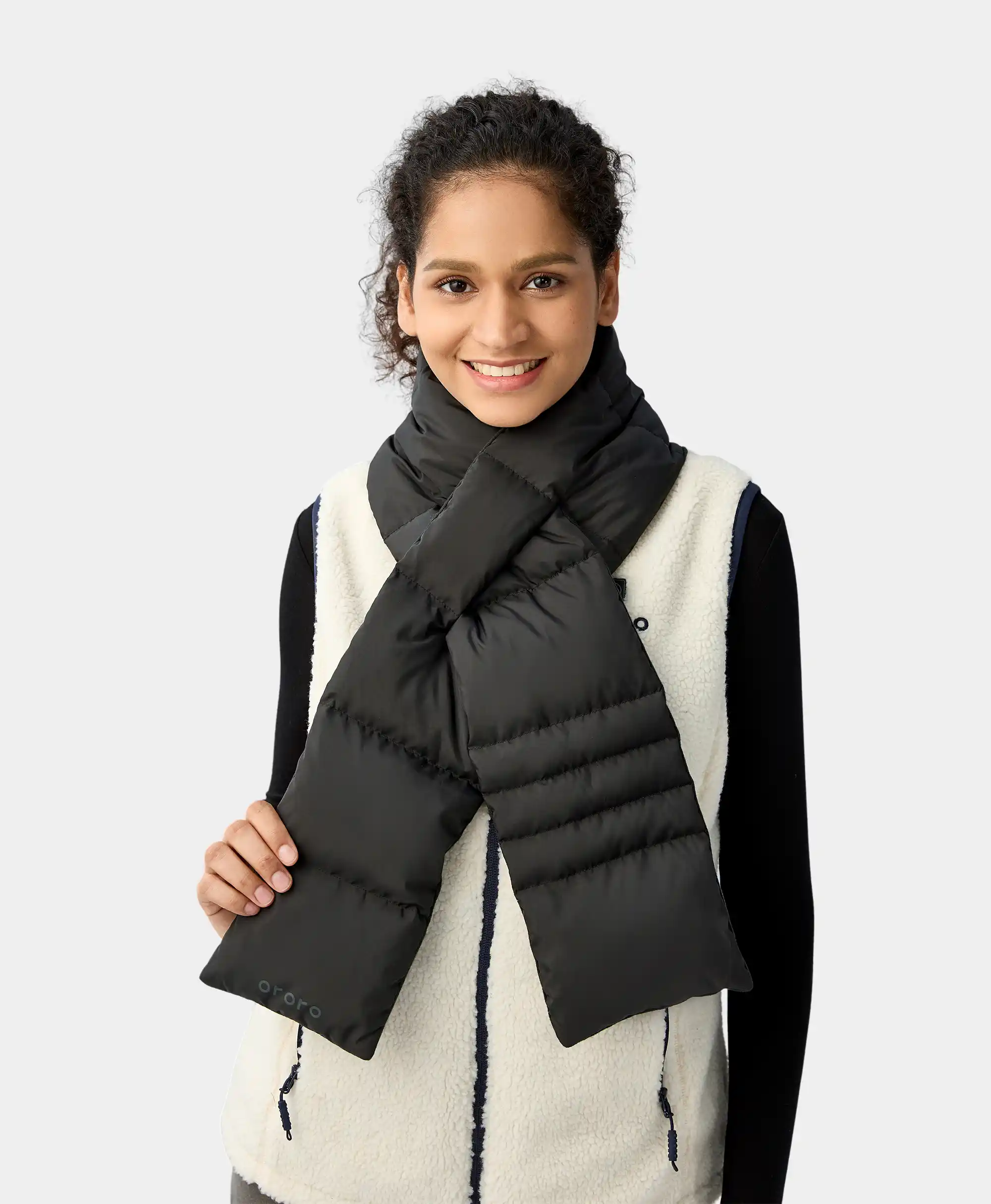 Unisex Heated Puffer Down Scarf (Long) (Final Sale)