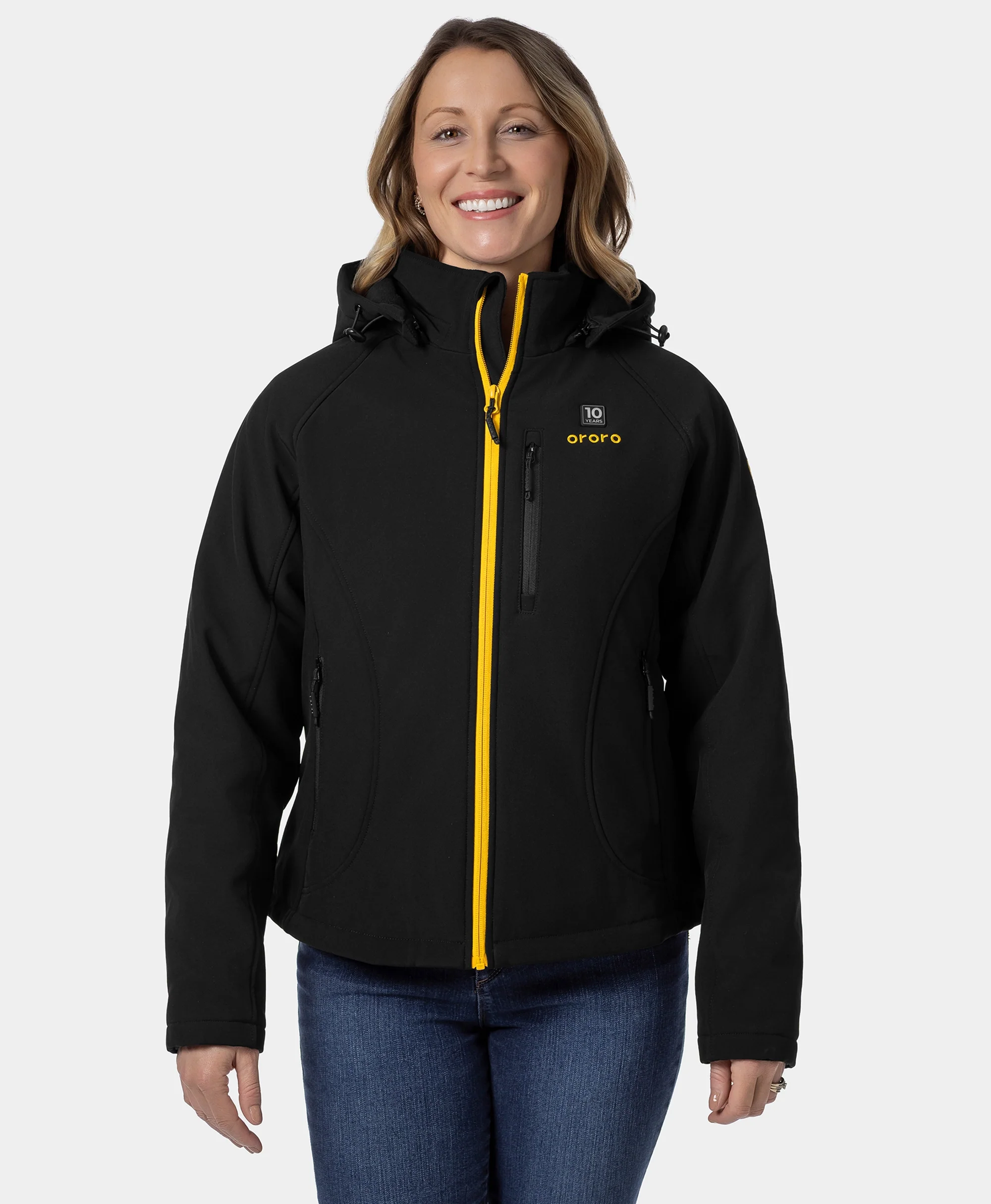 Women's 4-Zone Classic Heated Jacket (10-Year Anniversary Limited Edition) - Black & Gold (Apparel Only)
