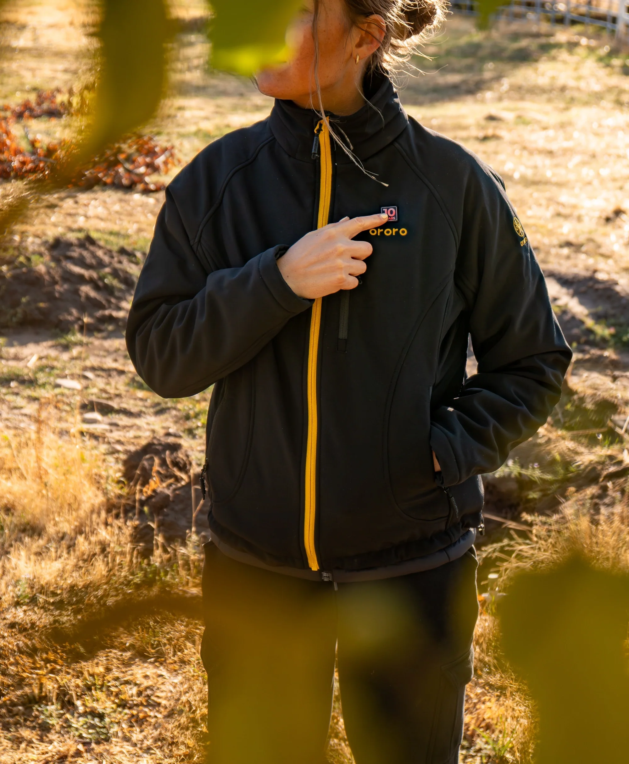 Women's 4-Zone Classic Heated Jacket (10-Year Anniversary Limited Edition) - Black & Gold (Apparel Only) - Image 6