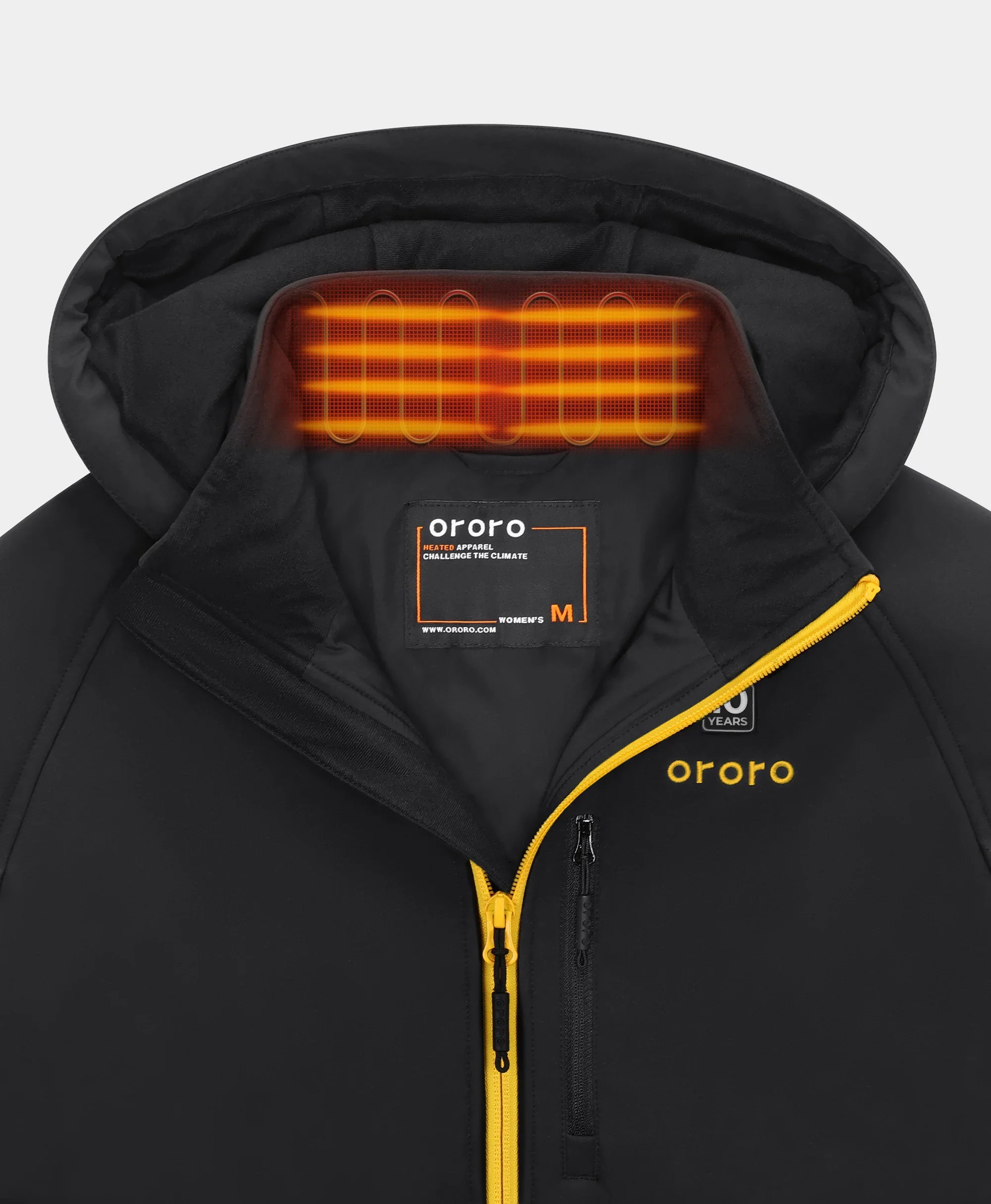 Women's 4-Zone Classic Heated Jacket (10-Year Anniversary Limited Edition) - Black & Gold (Apparel Only) - Image 8