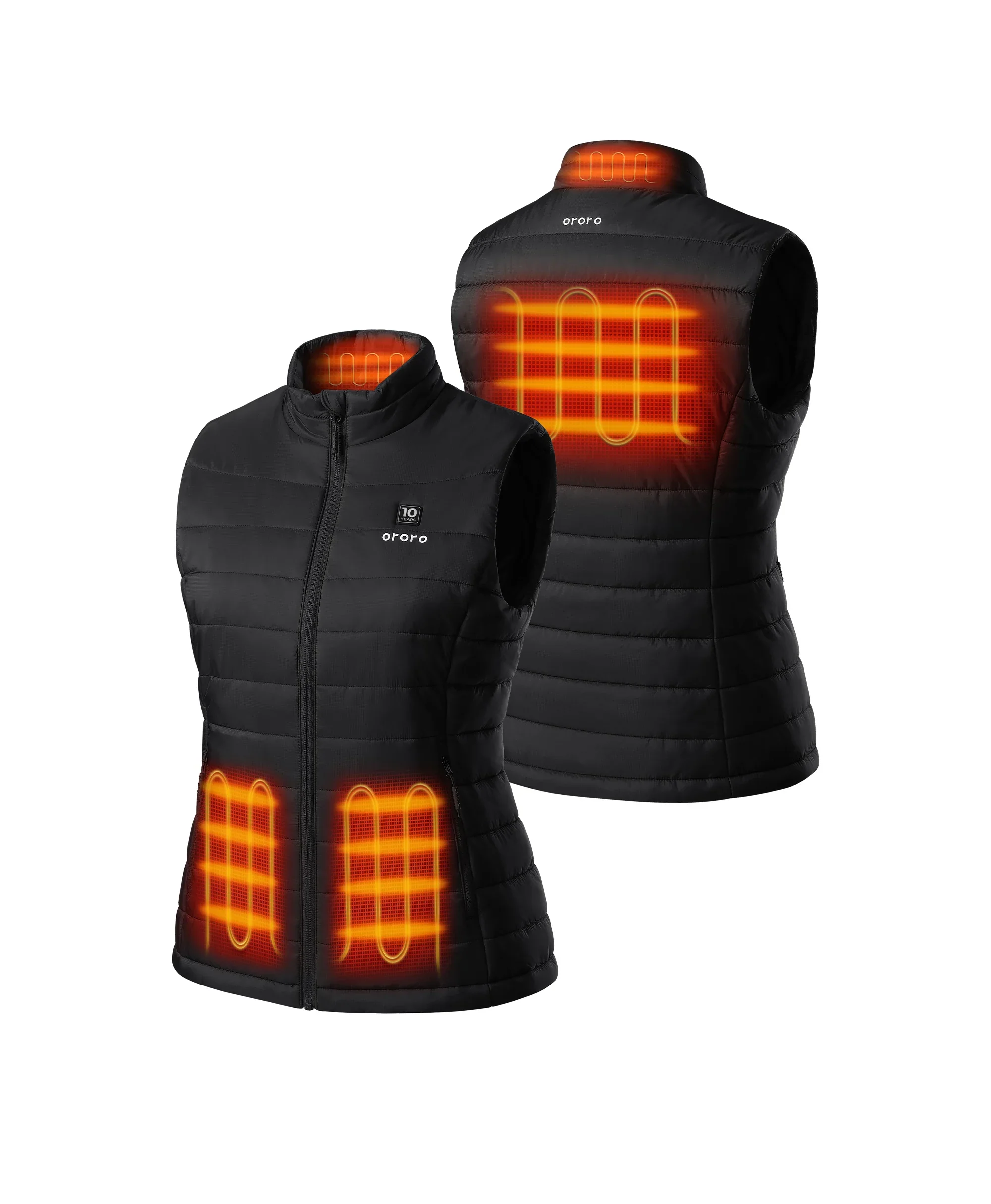 Women's 4-Zone Classic Heated Vest (10-Year Anniversary Limited Edition) - Black (Apparel Only) - Image 2