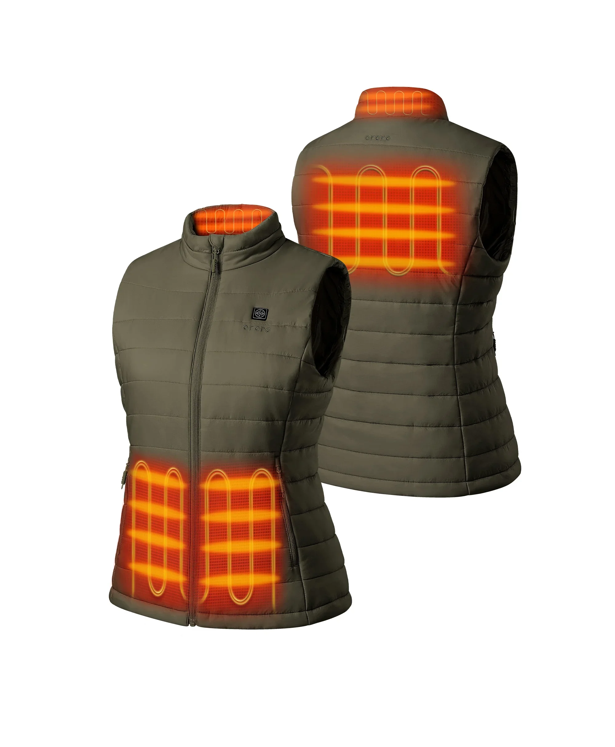 Women's Classic Heated Vest - Green - Image 2