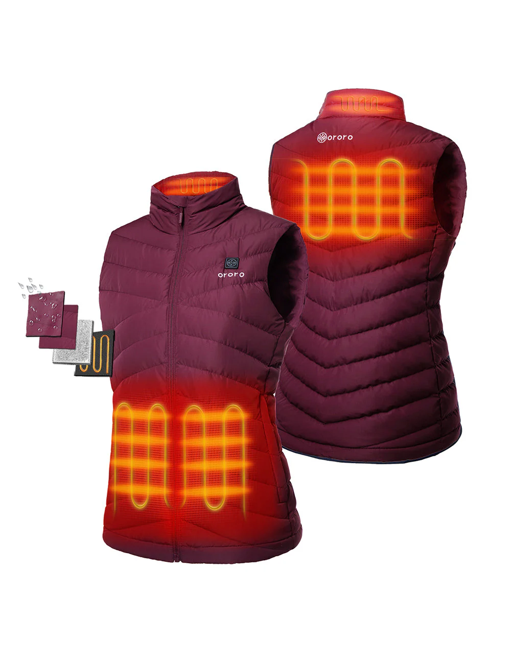 Women's Heated Lightweight Down Vest - Image 30